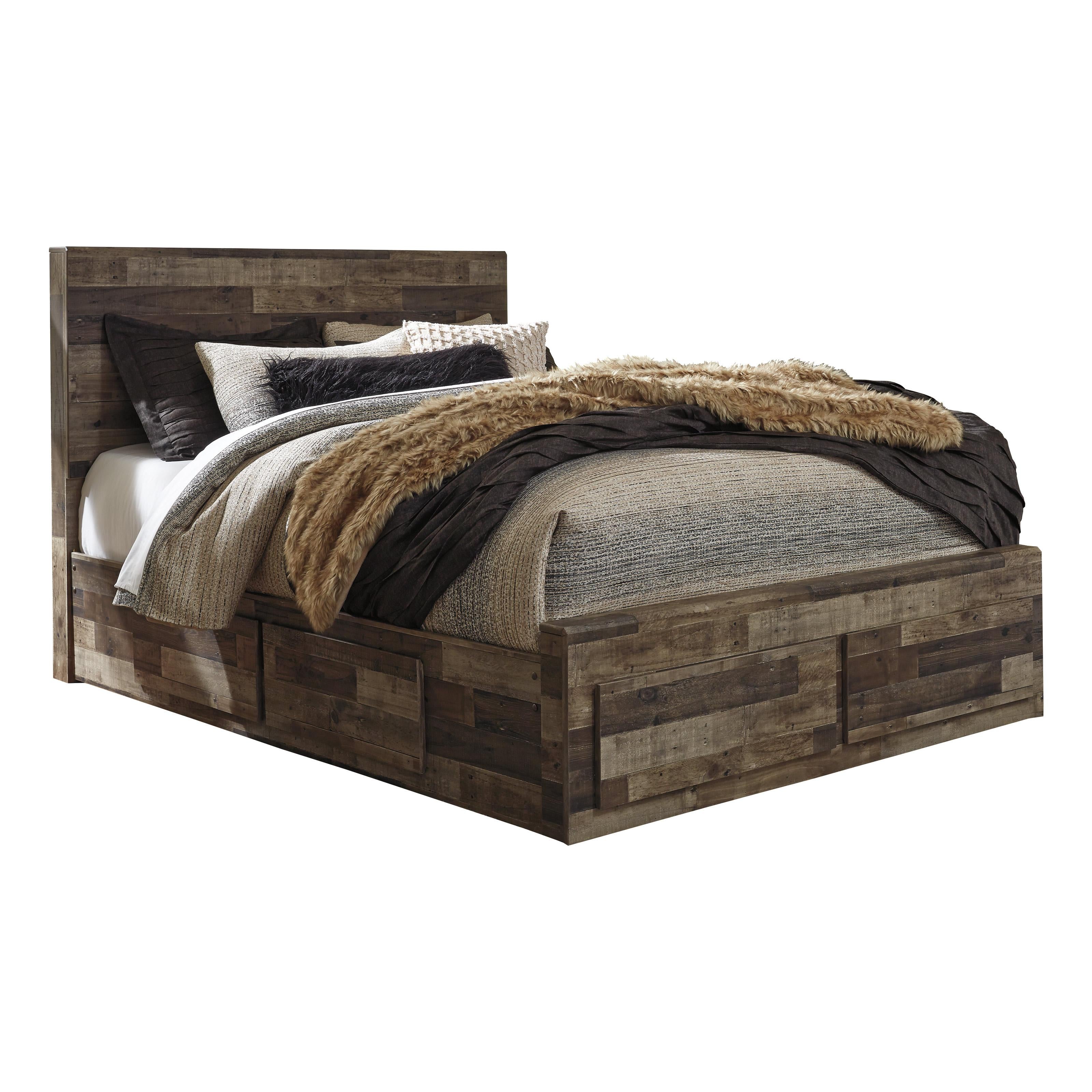  Size_Queen --  Benchcraft Derekson Panel Bed with Storage IMAGE 1