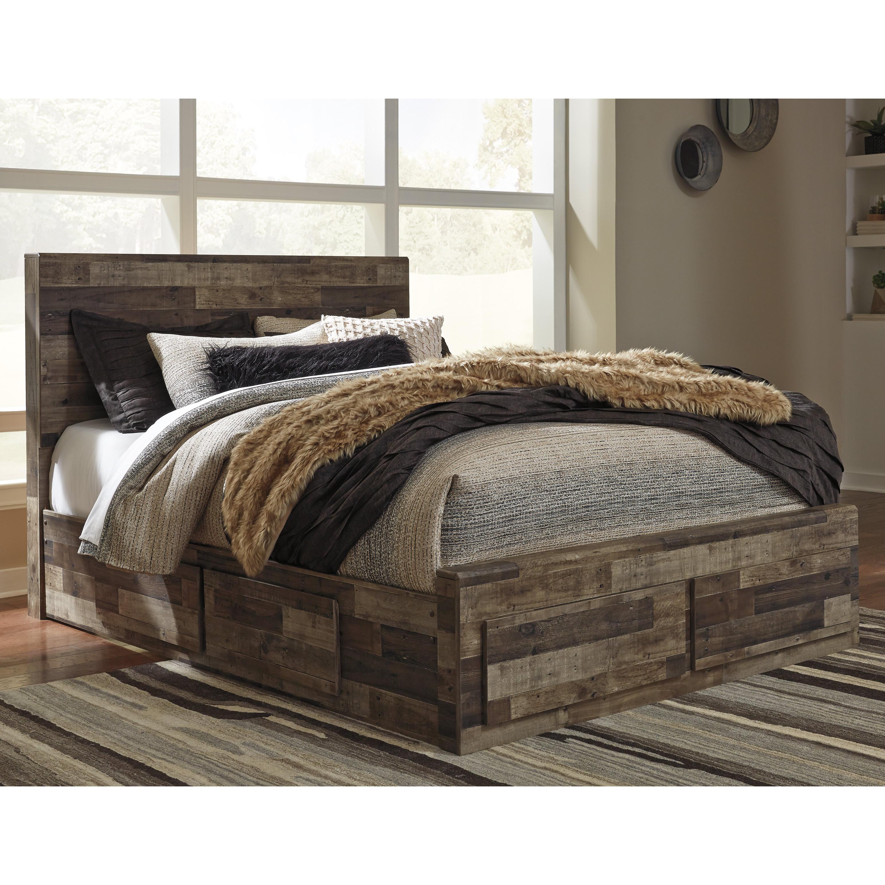  Size_Queen --  Benchcraft Derekson Panel Bed with Storage IMAGE 2