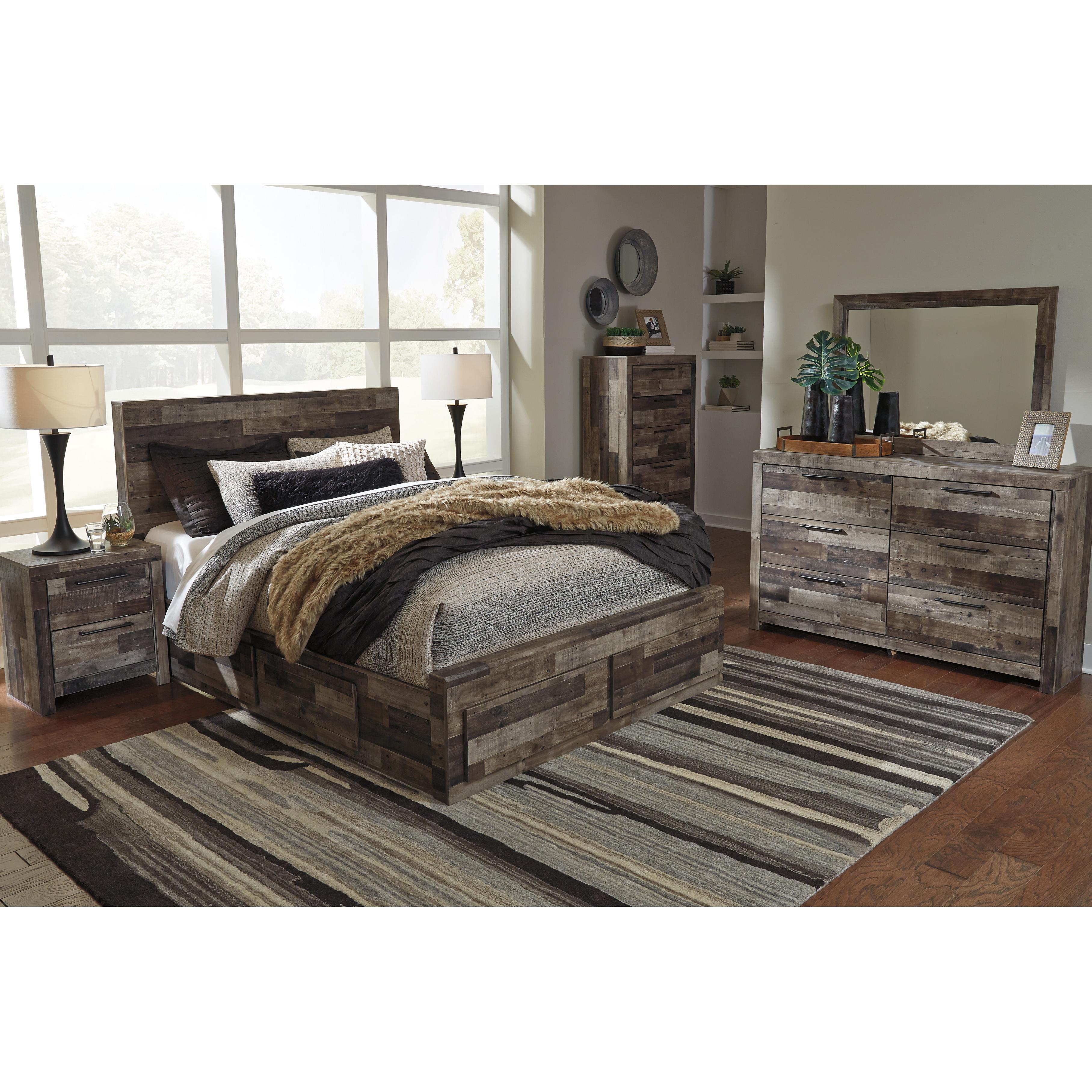  Size_Queen --  Benchcraft Derekson Panel Bed with Storage IMAGE 5