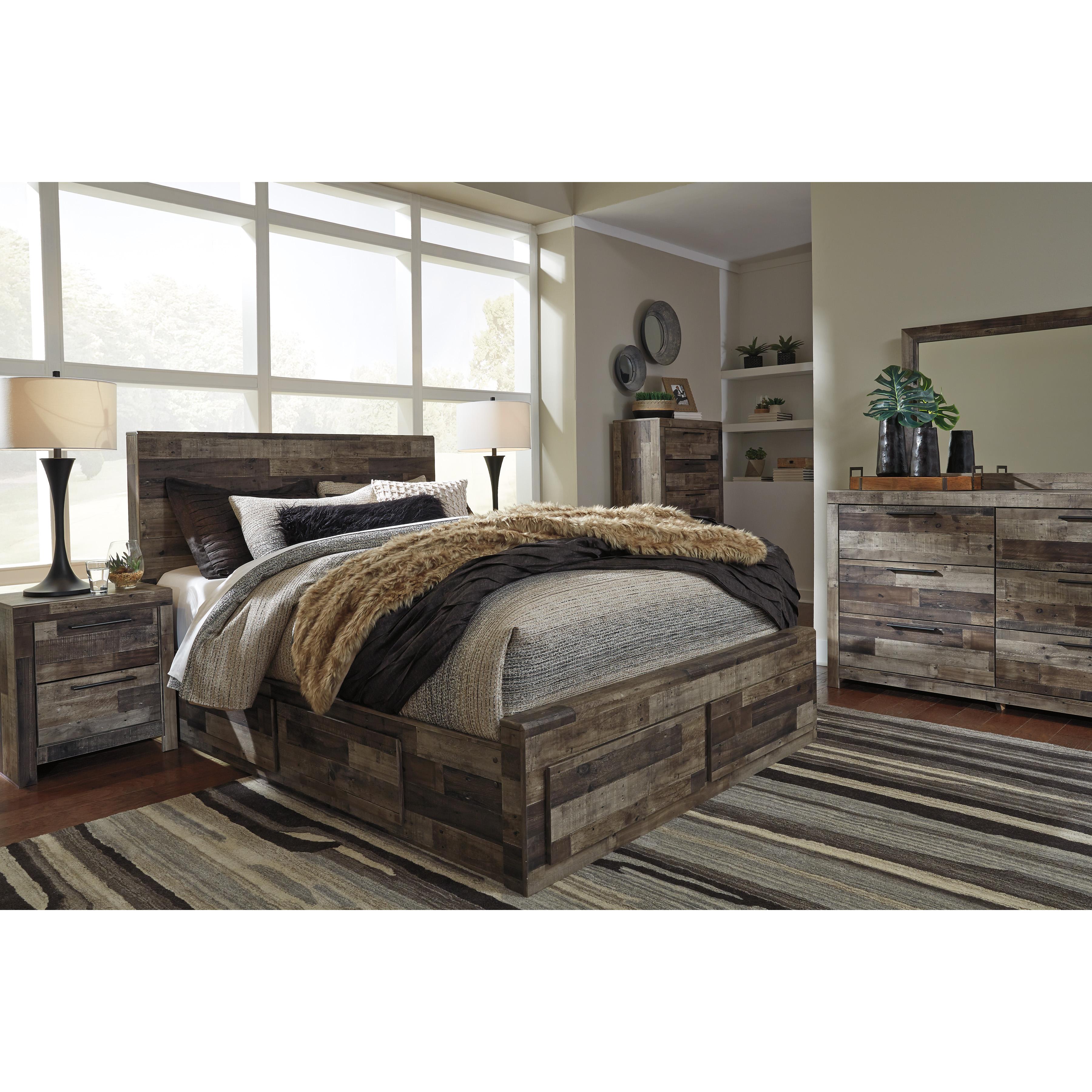  Size_Queen --  Benchcraft Derekson Panel Bed with Storage IMAGE 7