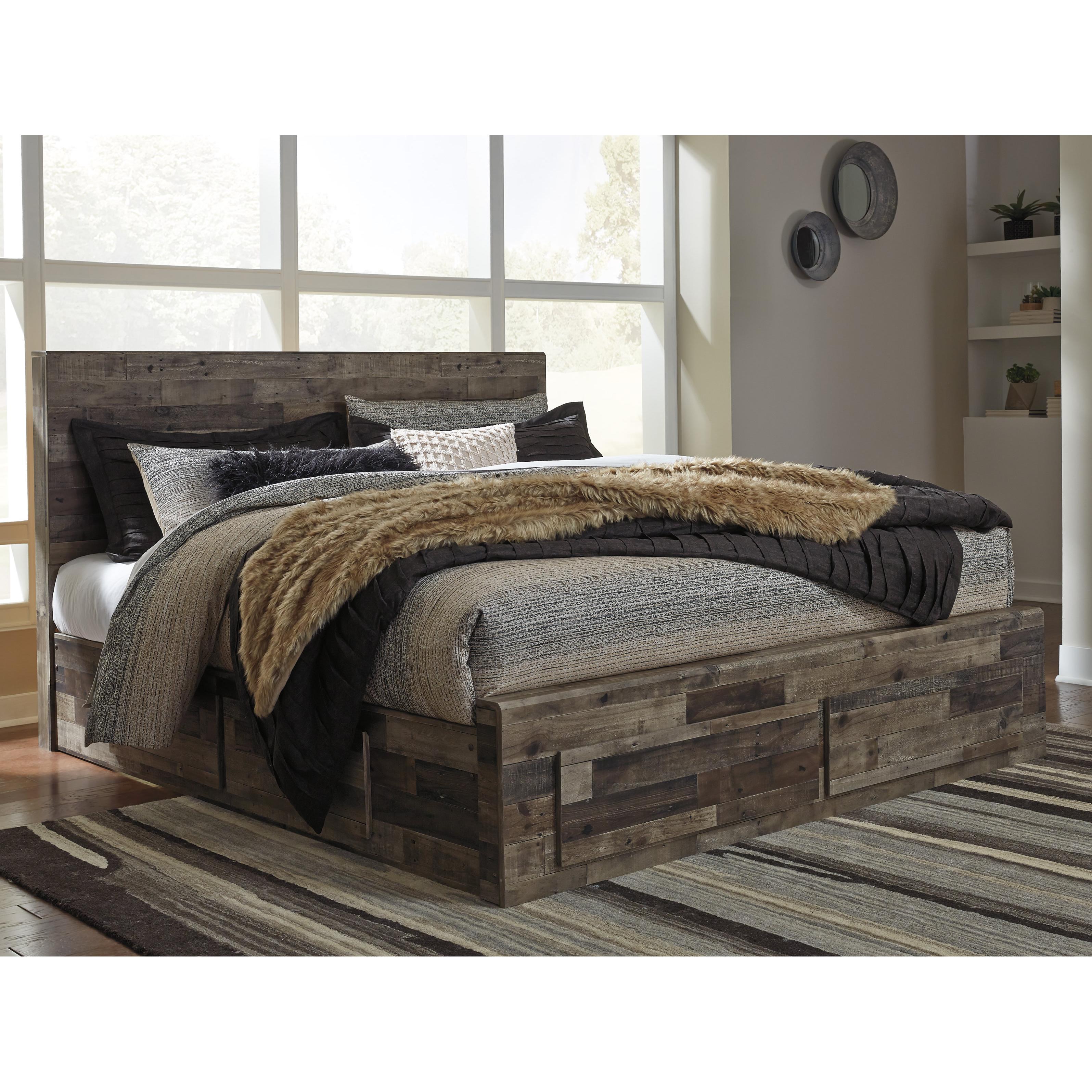  Size_King --  Derekson B200B12 King Panel Bed with 6 Storage Drawers IMAGE 2