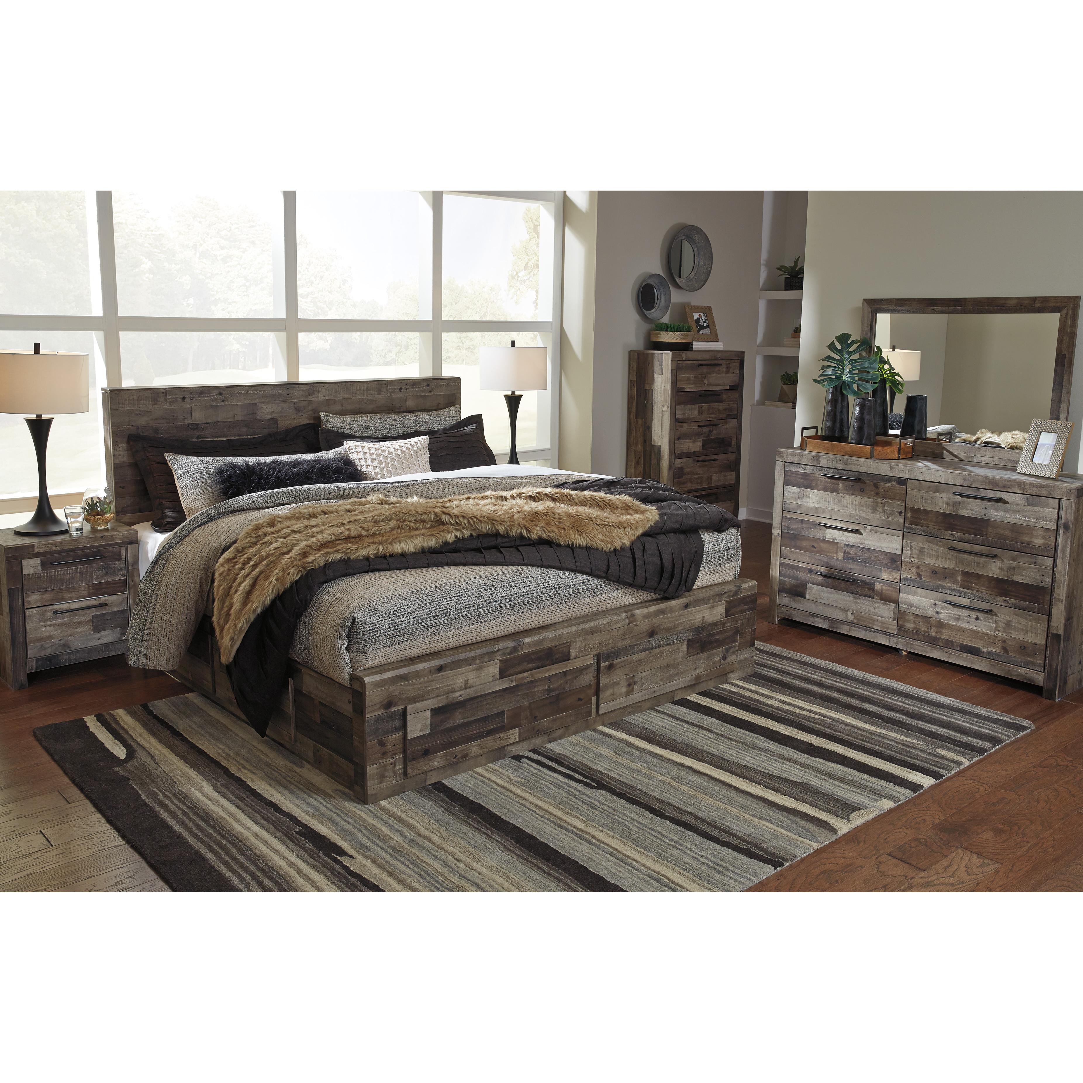  Size_King --  Derekson B200B12 King Panel Bed with 6 Storage Drawers IMAGE 5