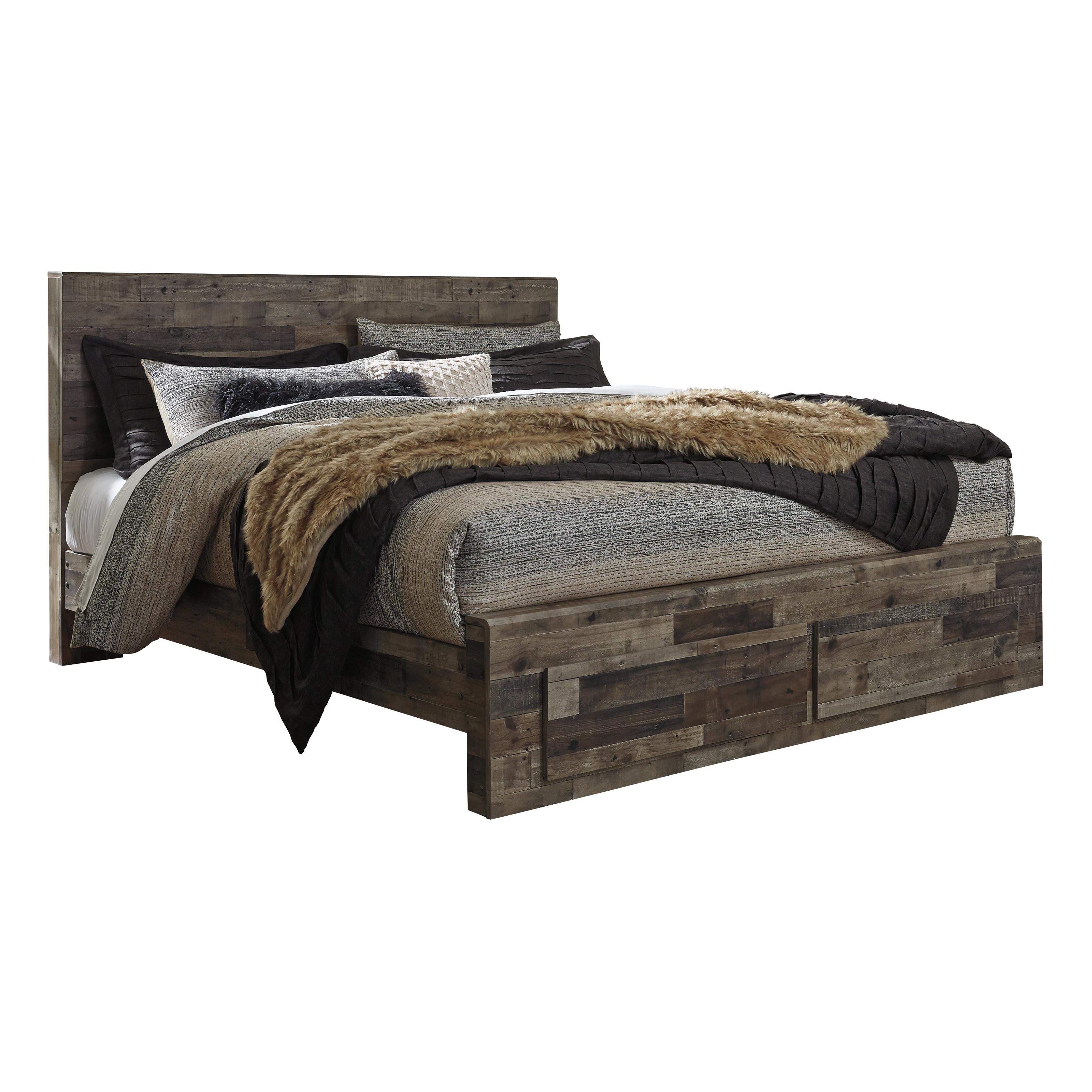  Size_King --  Derekson B200B14 King Panel Bed with 2 Storage Drawers IMAGE 1