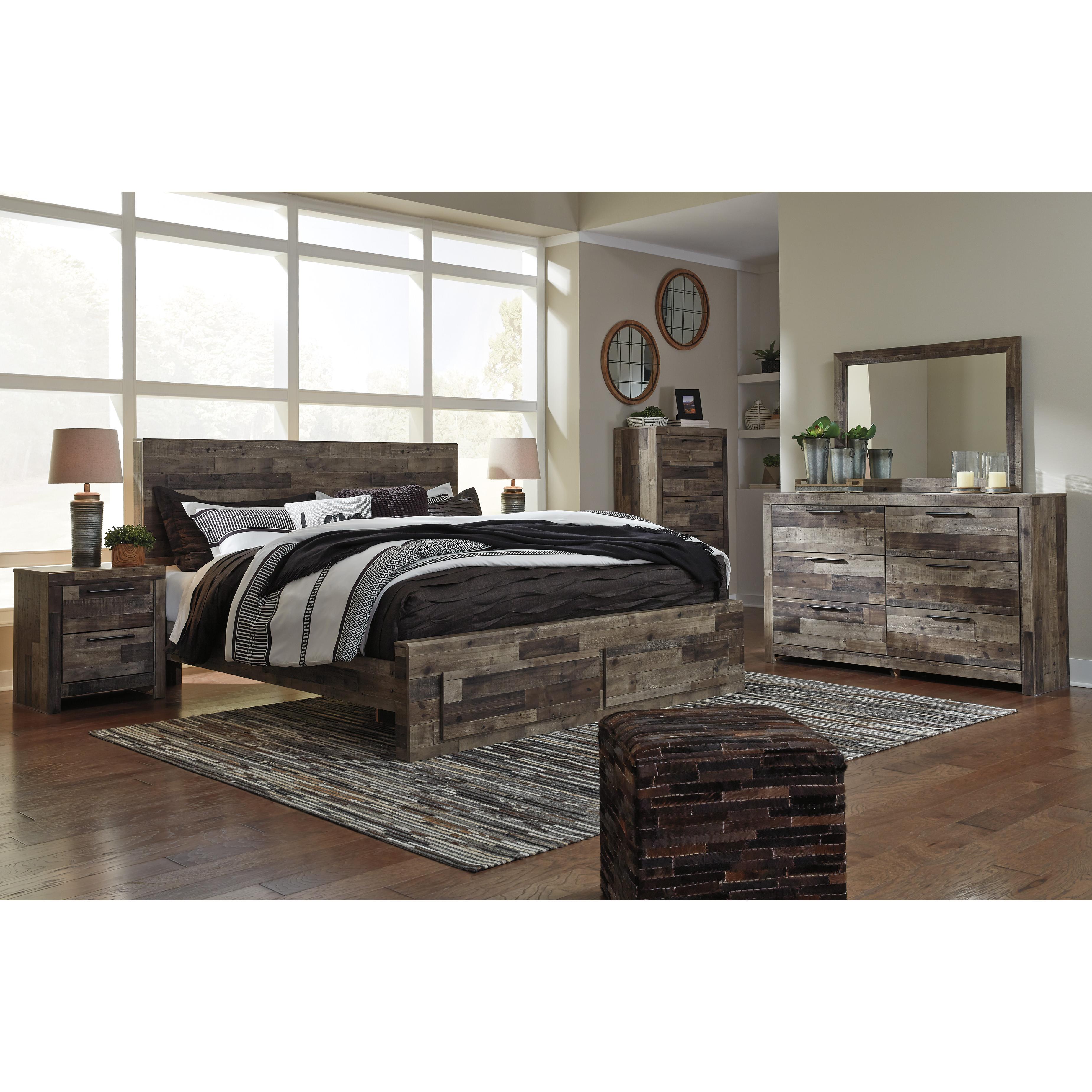  Size_King --  Derekson B200B14 King Panel Bed with 2 Storage Drawers IMAGE 6
