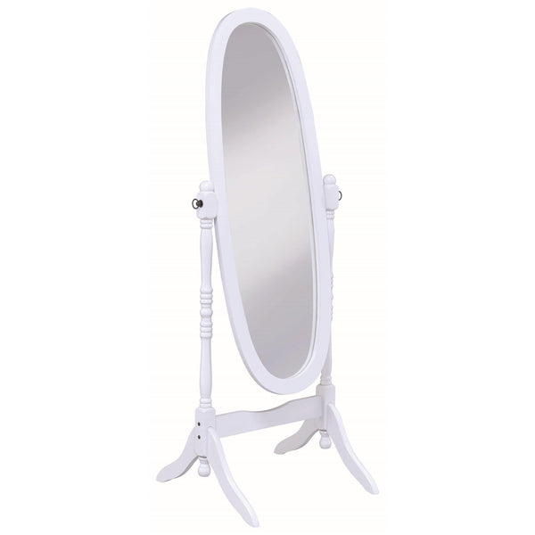 Coaster Furniture Foyet 950802 Wood Adjustable Full Length Cheval Mirror - White