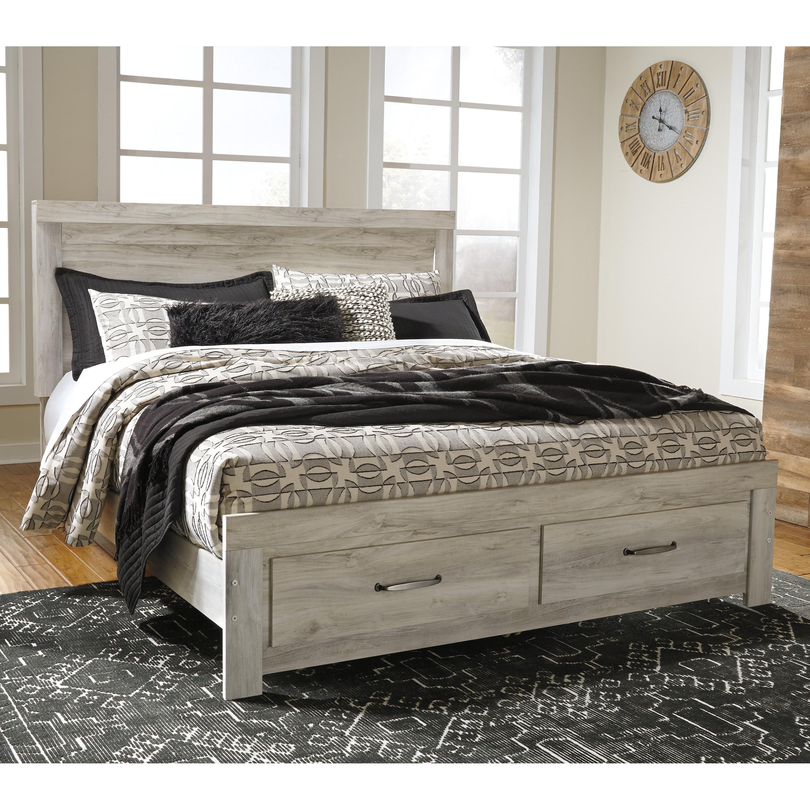  Size_King --  Bellaby B331B9 King Platform Bed with 2 Storage Drawers IMAGE 2