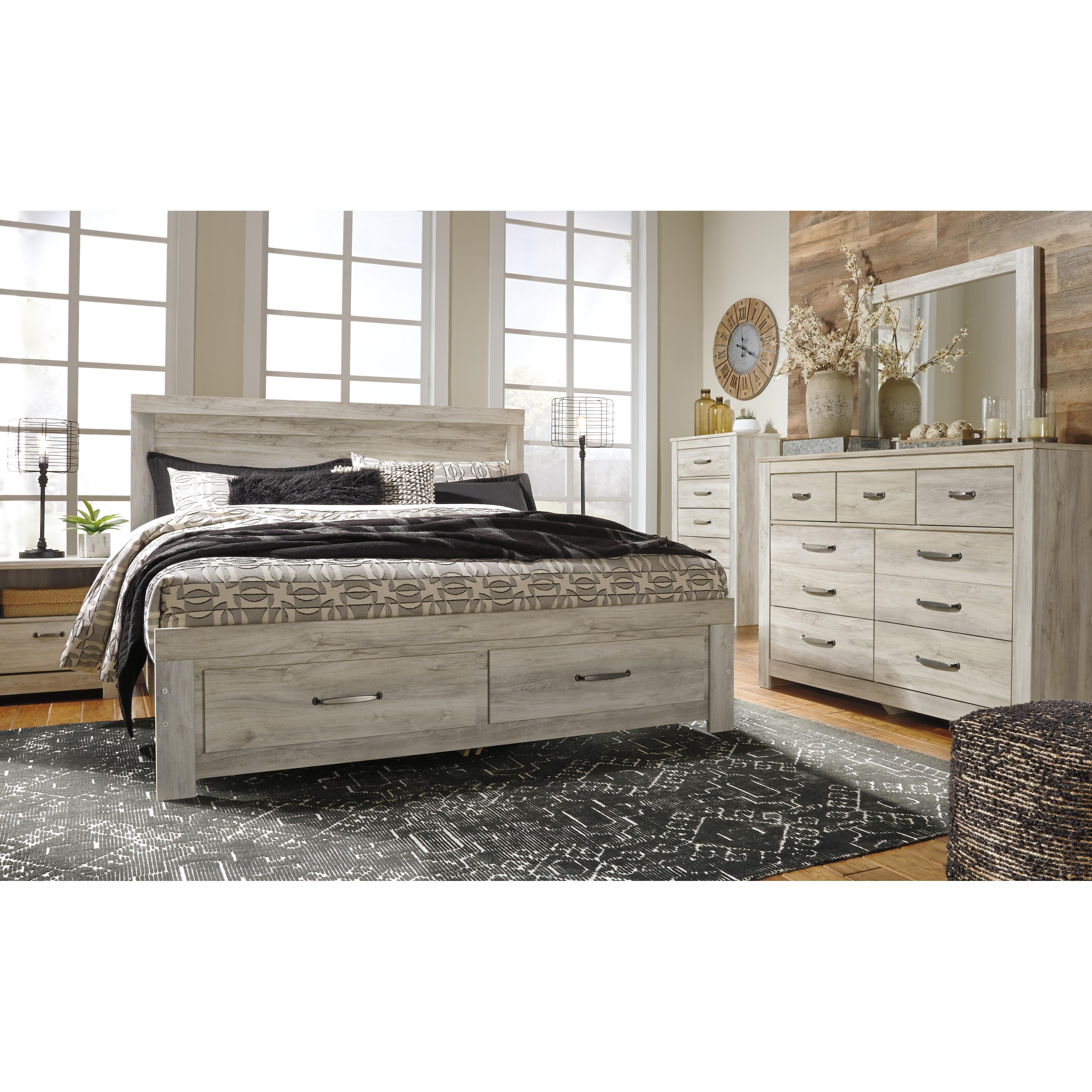  Size_King --  Bellaby B331B9 King Platform Bed with 2 Storage Drawers IMAGE 3