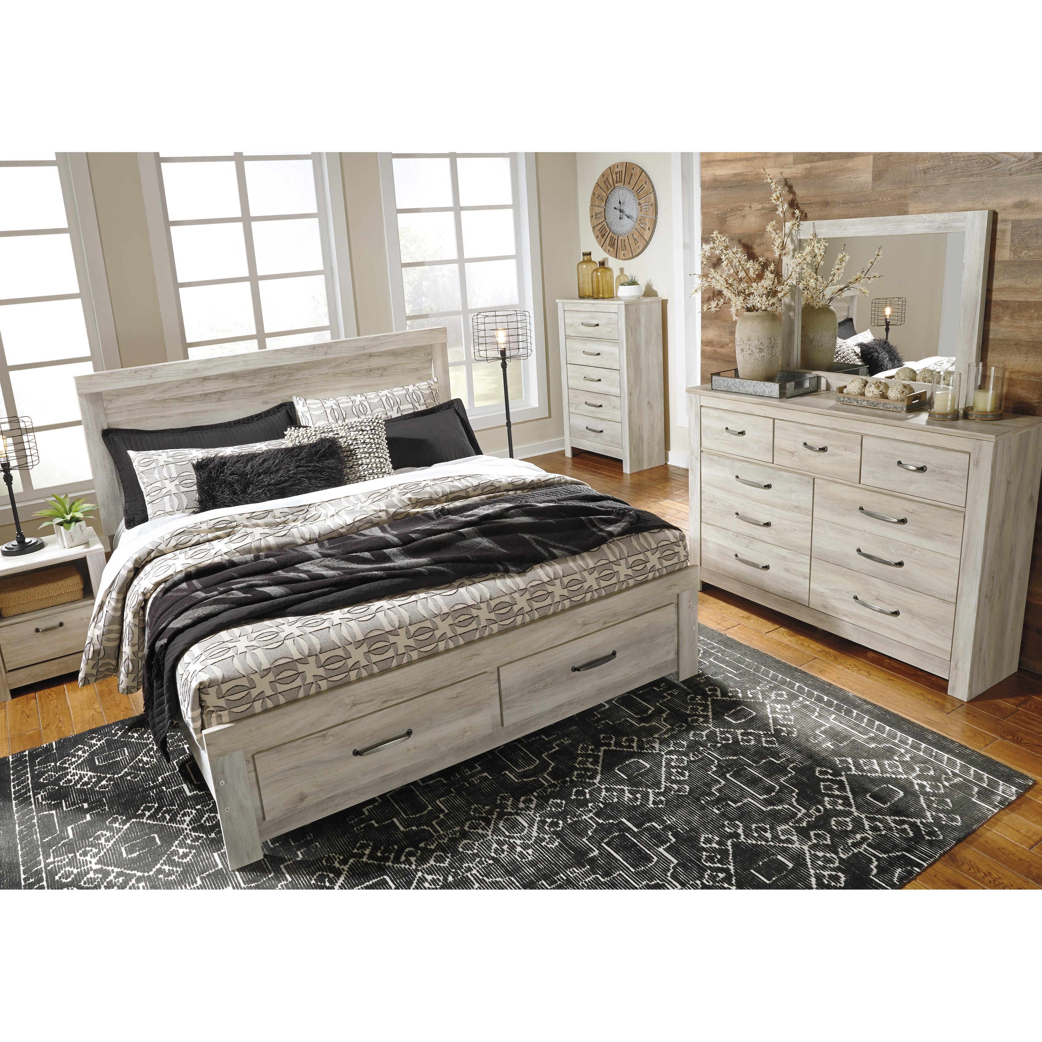  Size_King --  Bellaby B331B9 King Platform Bed with 2 Storage Drawers IMAGE 4