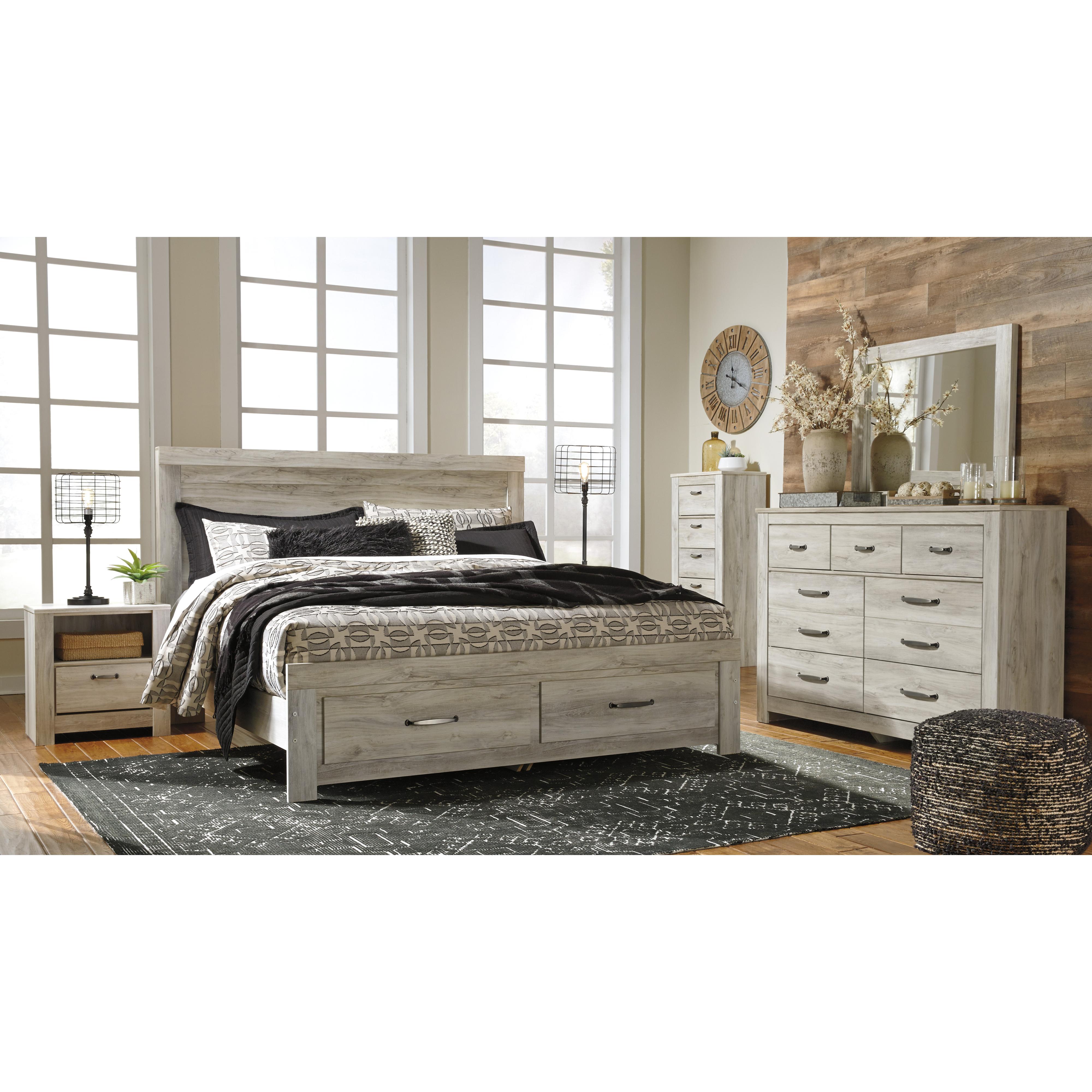  Size_King --  Bellaby B331B9 King Platform Bed with 2 Storage Drawers IMAGE 6