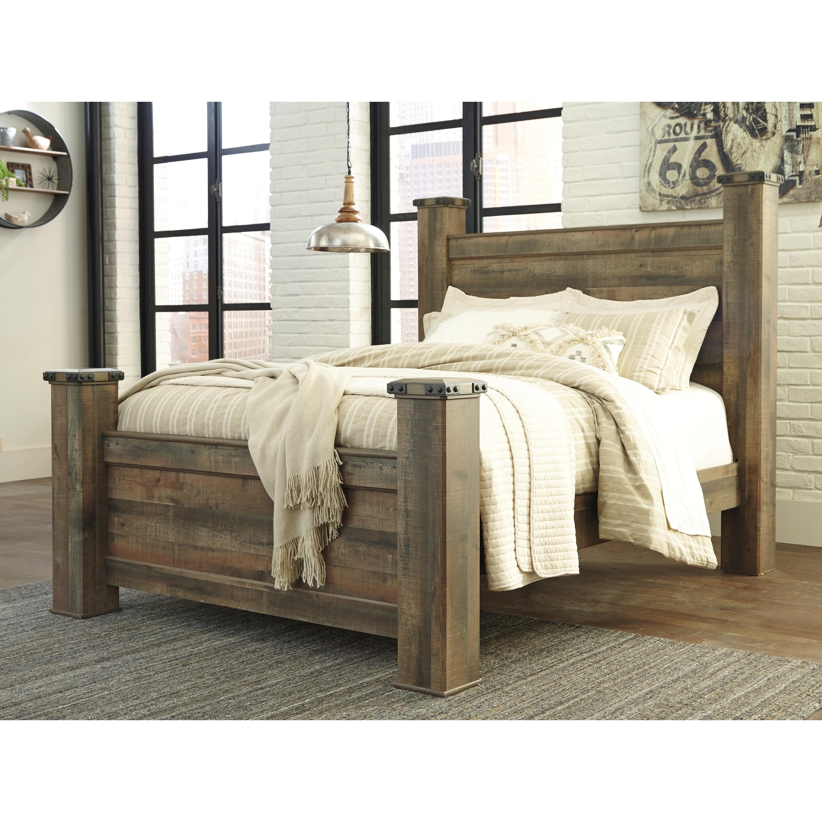  Size_Queen --  Signature Design by Ashley Trinell Poster Bed IMAGE 2