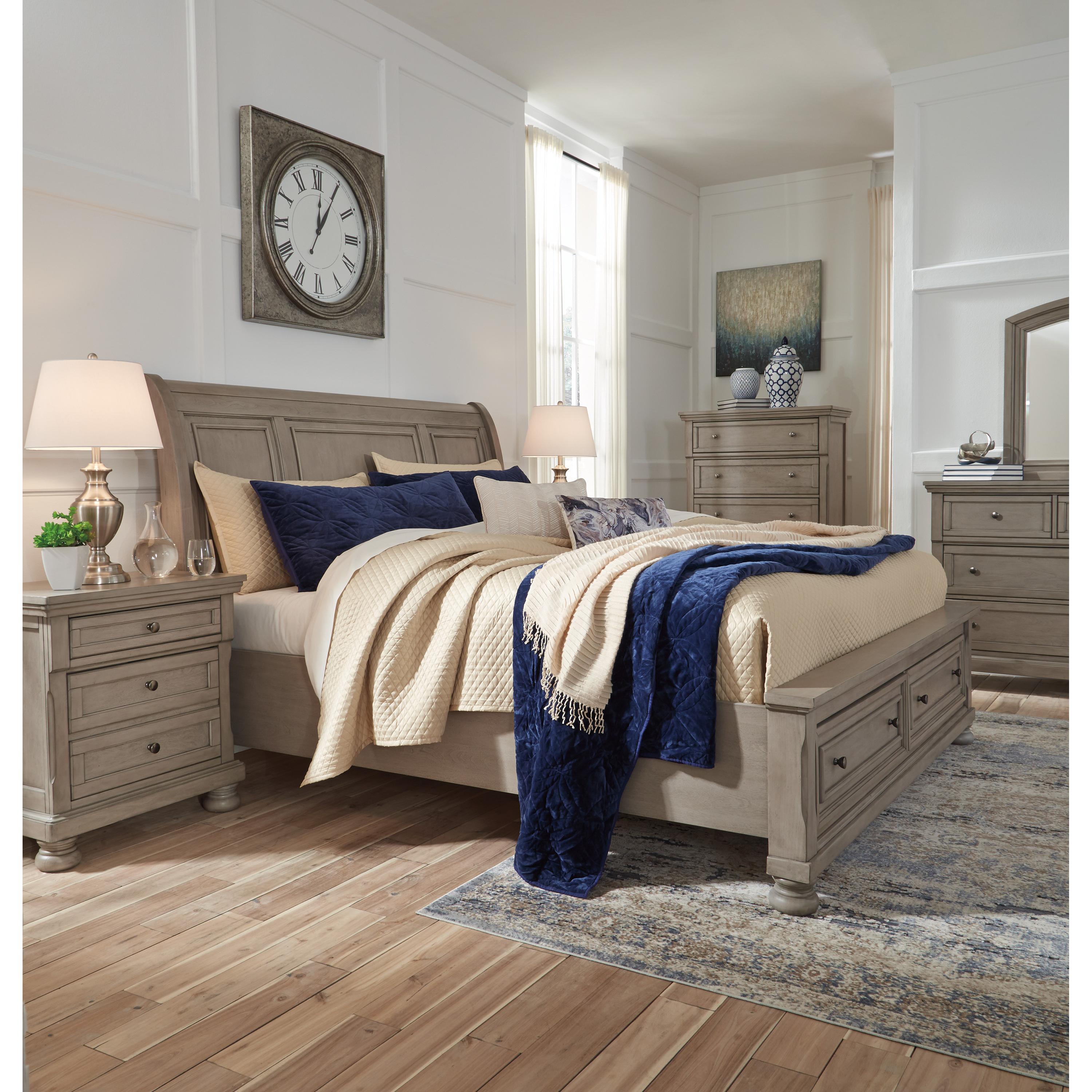  Size_Queen --  Signature Design by Ashley Lettner Sleigh Bed with Storage IMAGE 7