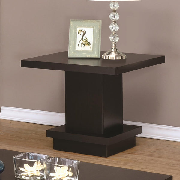Coaster Furniture Reston 705167 Square Engineered Wood Side End Table - Cappuccino