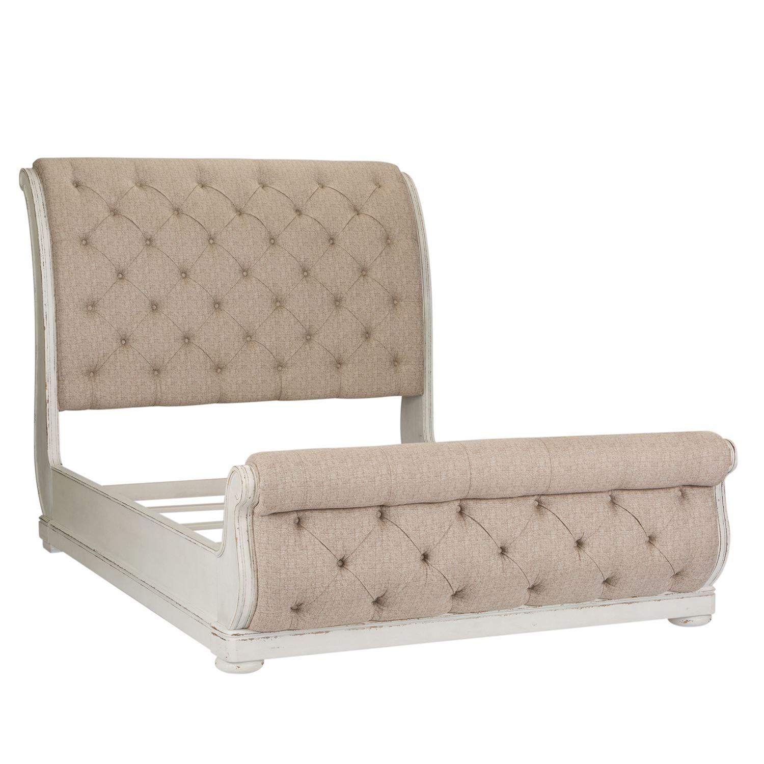  Size_Queen --  Liberty Furniture Industries Inc. Abbey Park Upholstered Sleigh Bed IMAGE 3