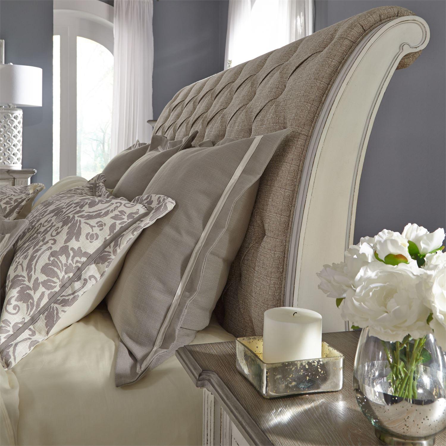  Size_Queen --  Liberty Furniture Industries Inc. Abbey Park Upholstered Sleigh Bed IMAGE 5