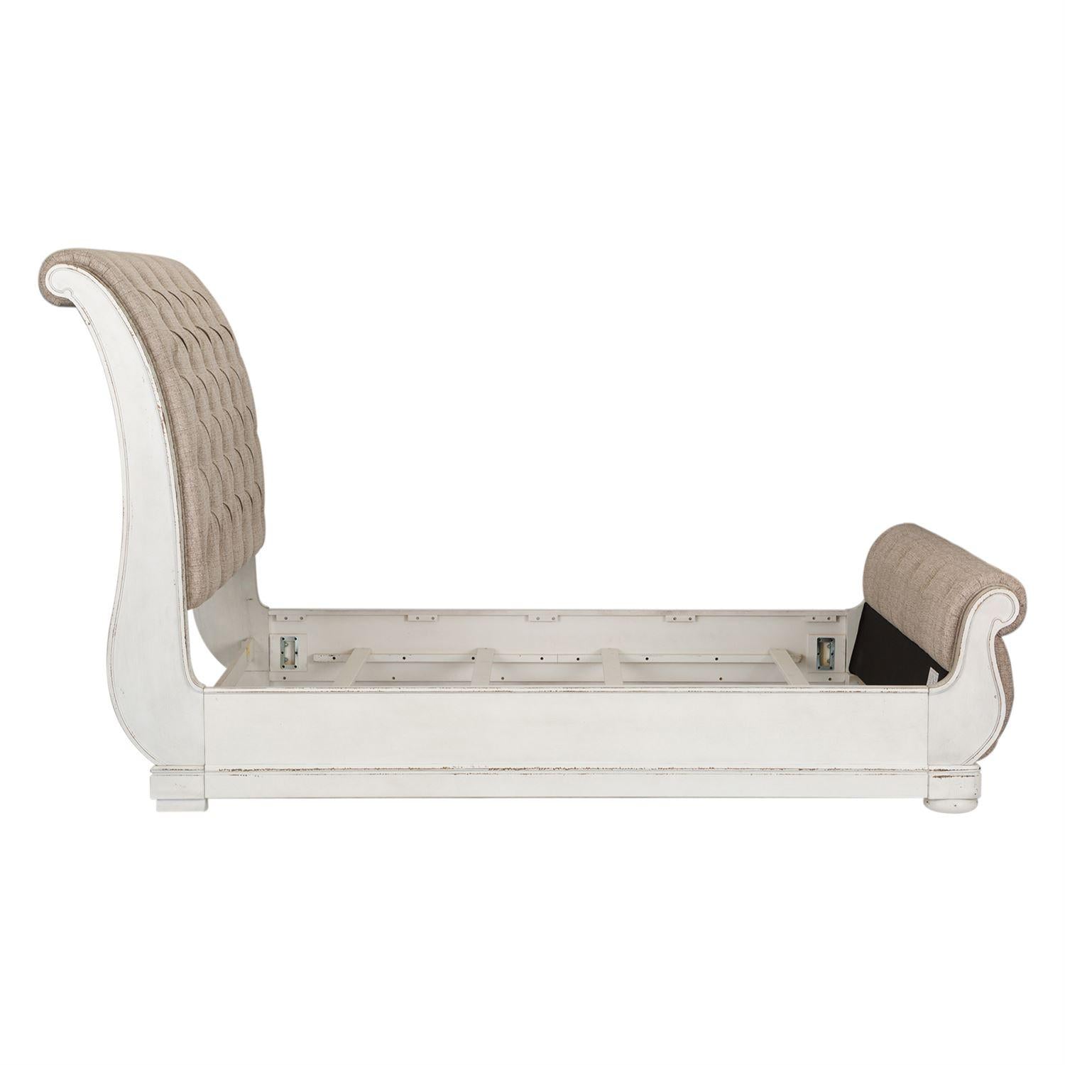  Size_King --  Abbey Park 520-BR-KUSL King Upholstered Sleigh Bed IMAGE 4