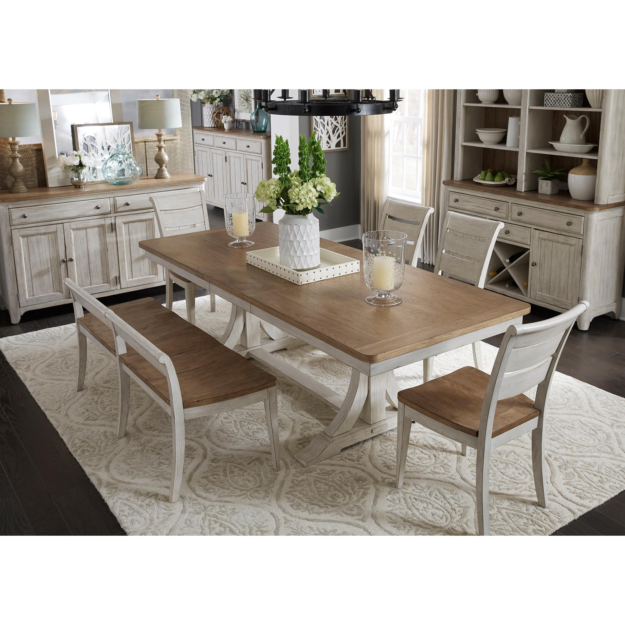  Liberty Furniture Industries Inc. Farmhouse Reimagined Counter Height Bench 652-C9000B IMAGE 2