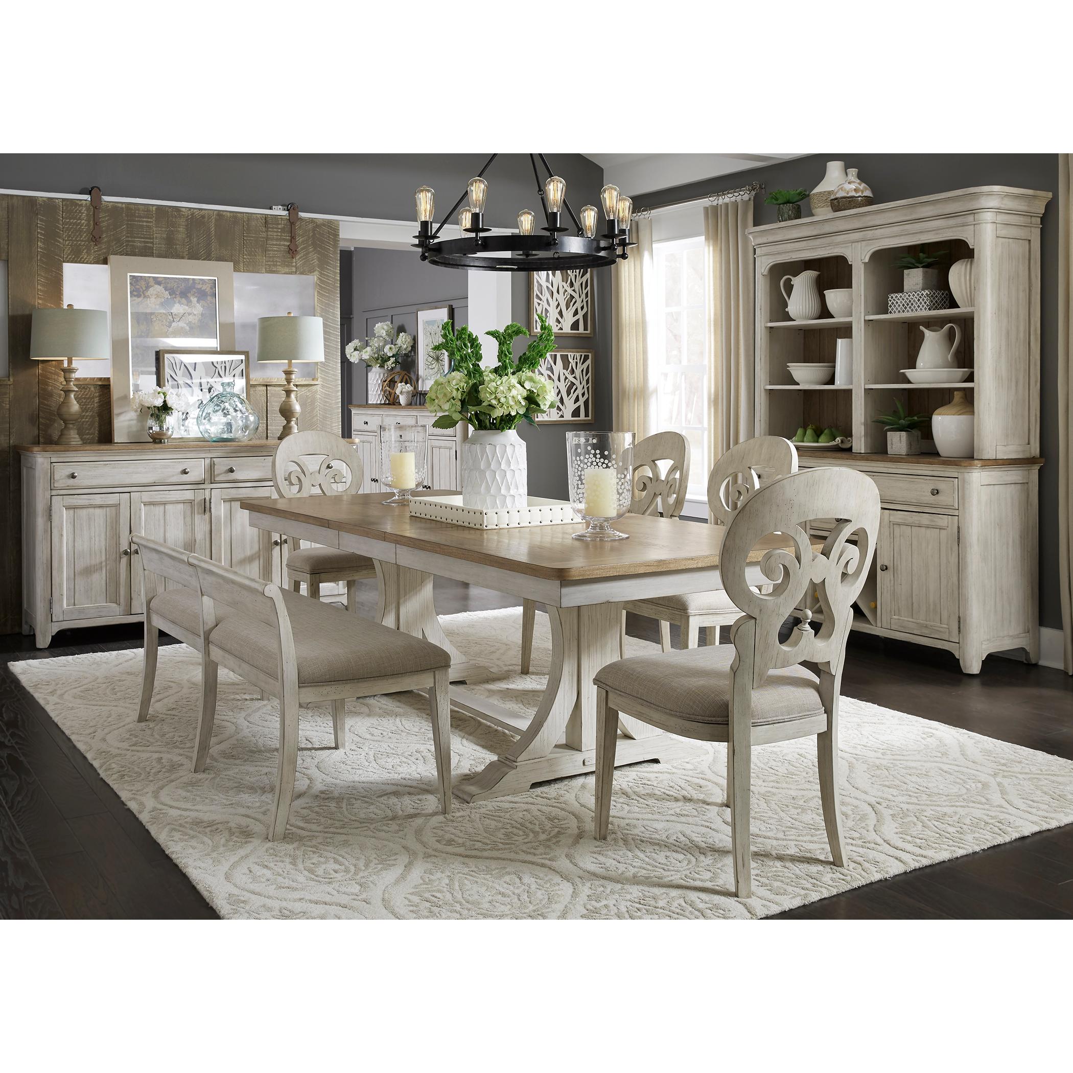  Liberty Furniture Industries Inc. Farmhouse Reimagined Counter Height Bench 652-C9001B IMAGE 2