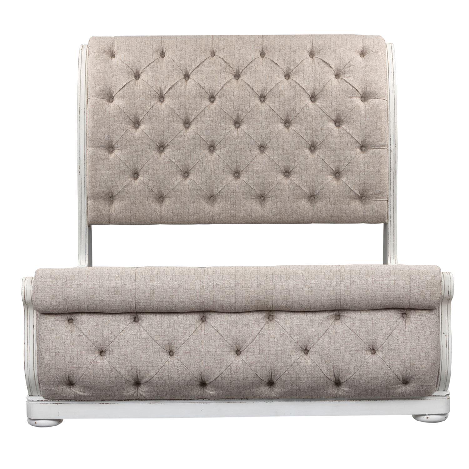  Size_King --  Magnolia Manor 244-BR-KUSL King Upholstered Sleigh Bed IMAGE 2