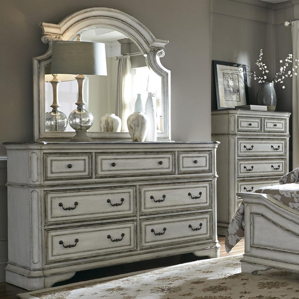 Liberty Furniture Industries Inc. Magnolia Manor 7-Drawer Dresser with Mirror 244-BR-DM