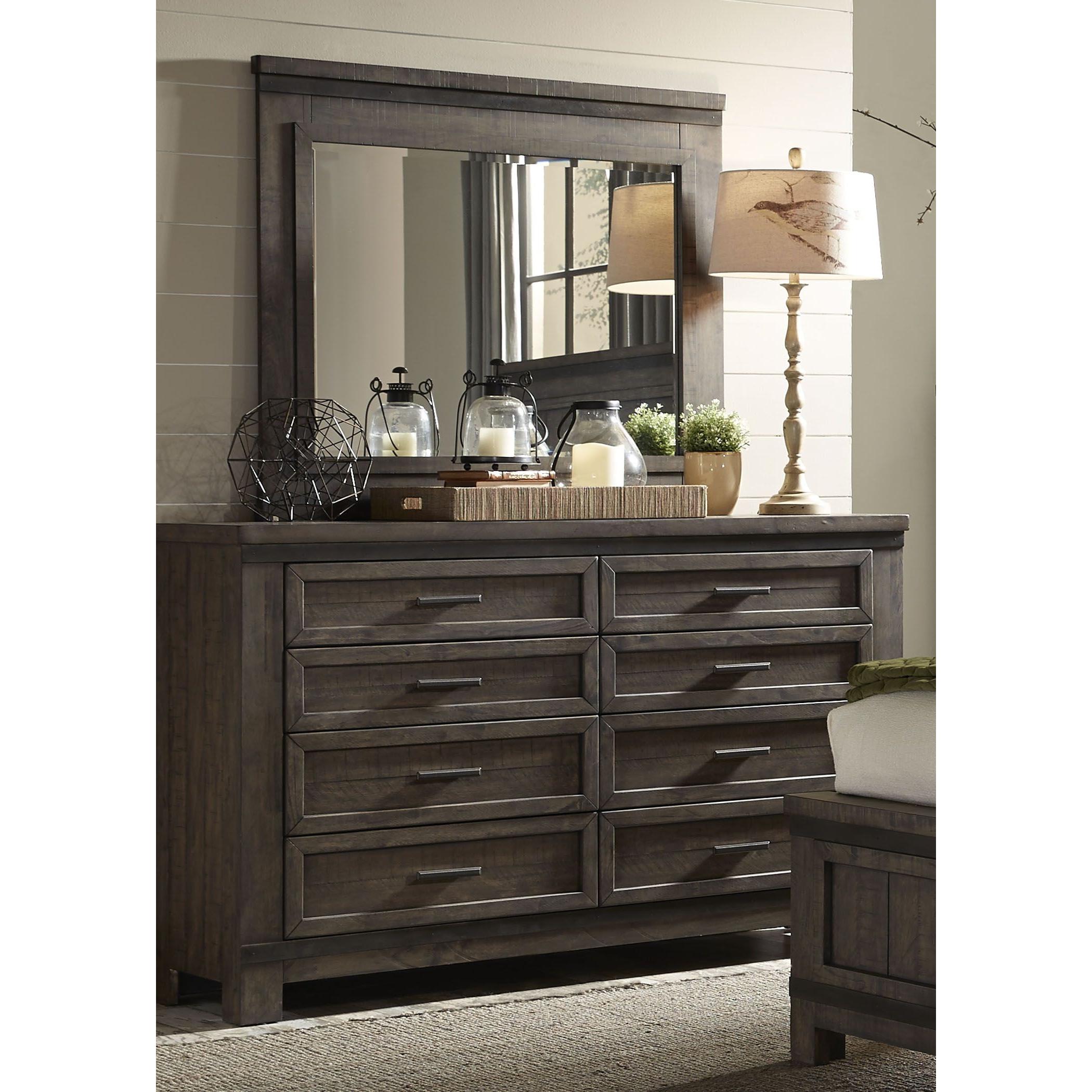  Liberty Furniture Industries Inc. Thornwood Hills 8-Drawer Dresser with Mirror 759-BR-DM IMAGE 1