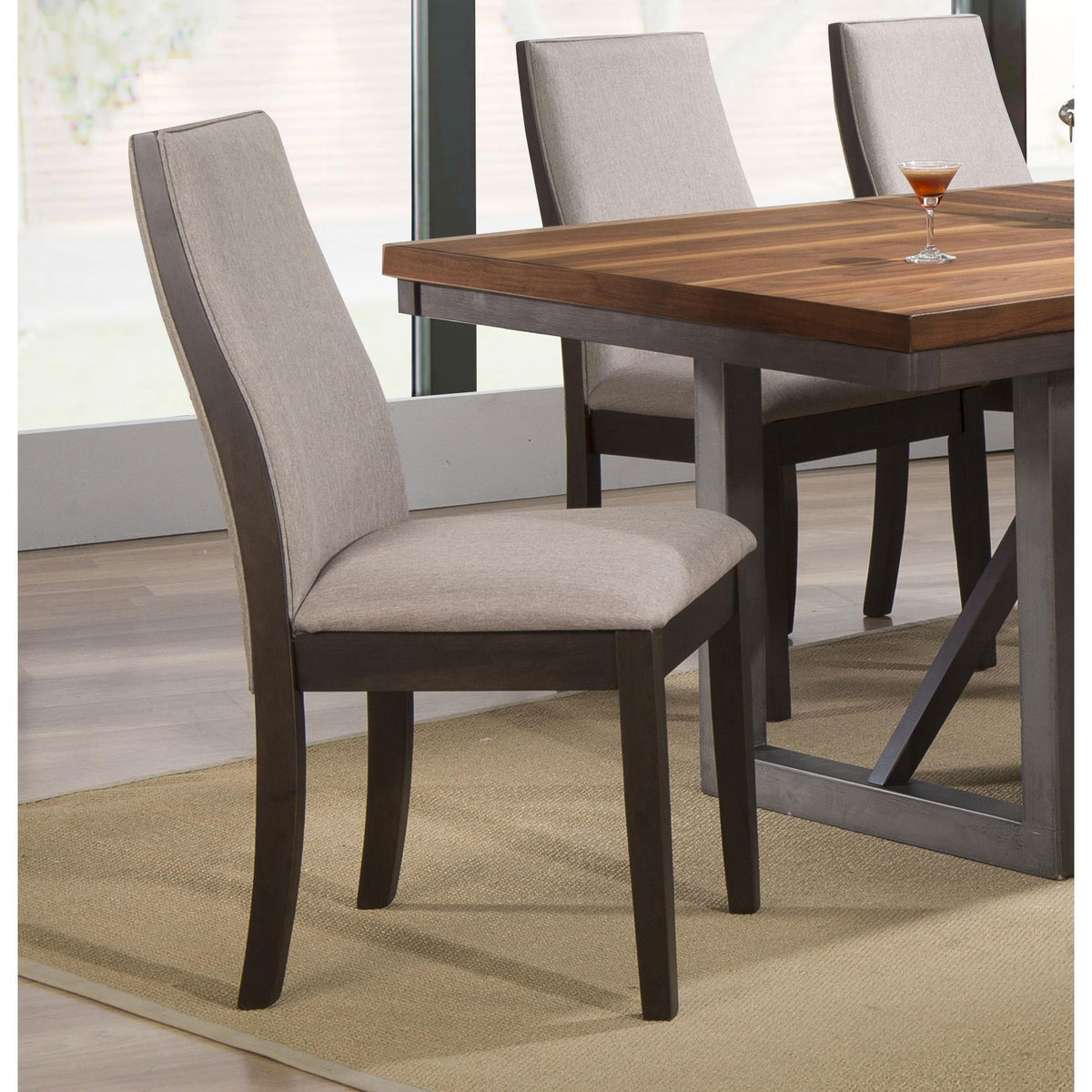 Coaster Furniture Spring Creek 106583 Upholstered Dining Chair - Taupe (Set of 2) IMAGE 2