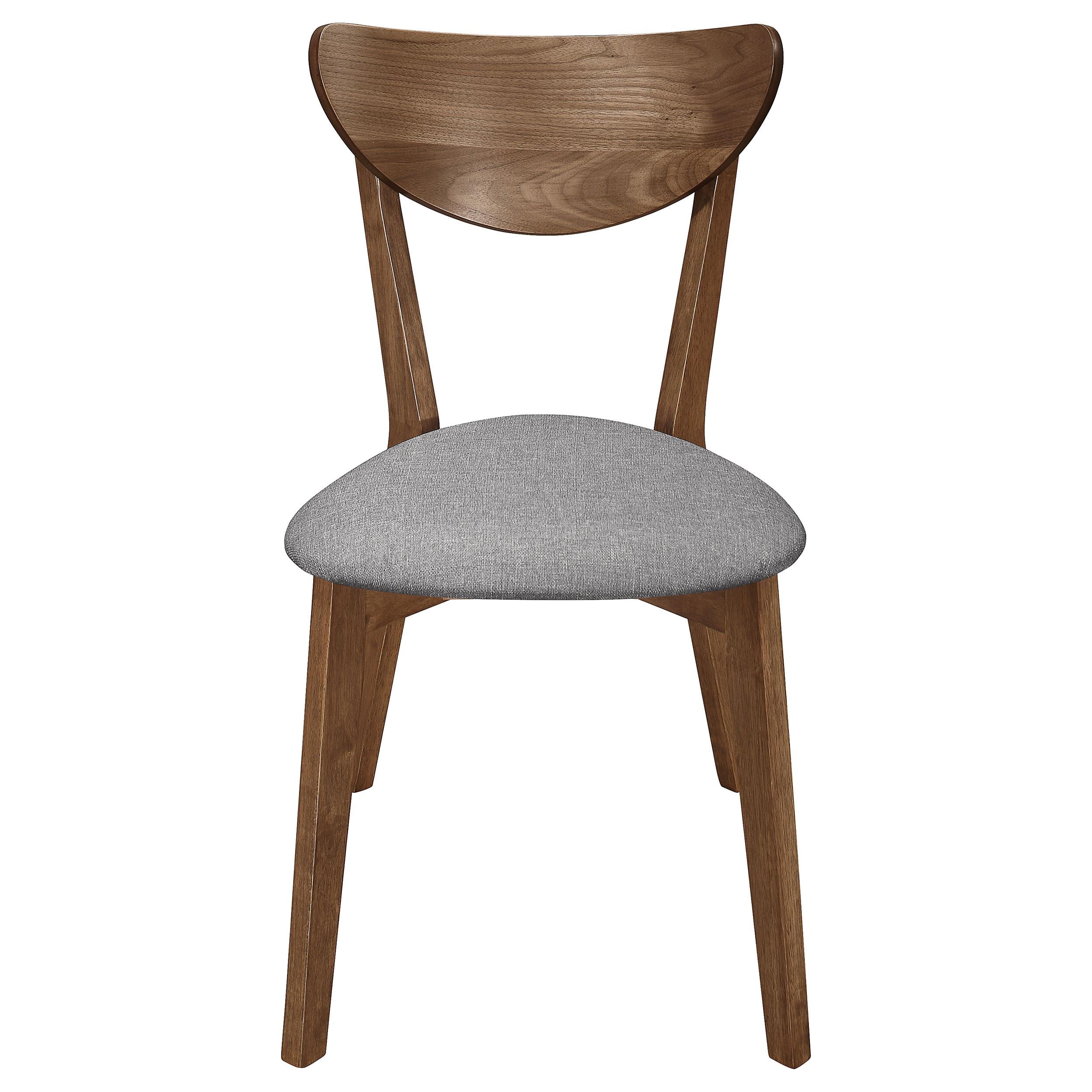  Coaster Furniture Alfredo 108082 Dining Side Chair - Grey and Natural Walnut (Set of 2) IMAGE 2