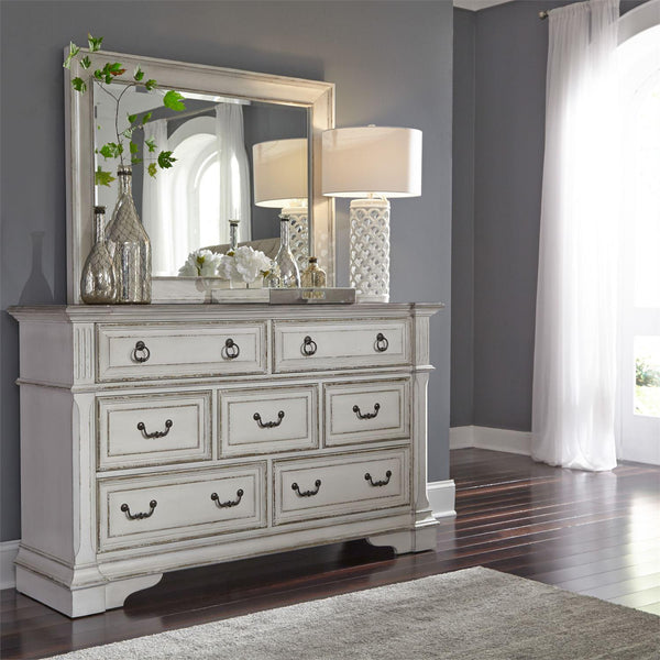 Liberty Furniture Industries Inc. Abbey Park 7-Drawer Dresser with Mirror 520-BR-DM