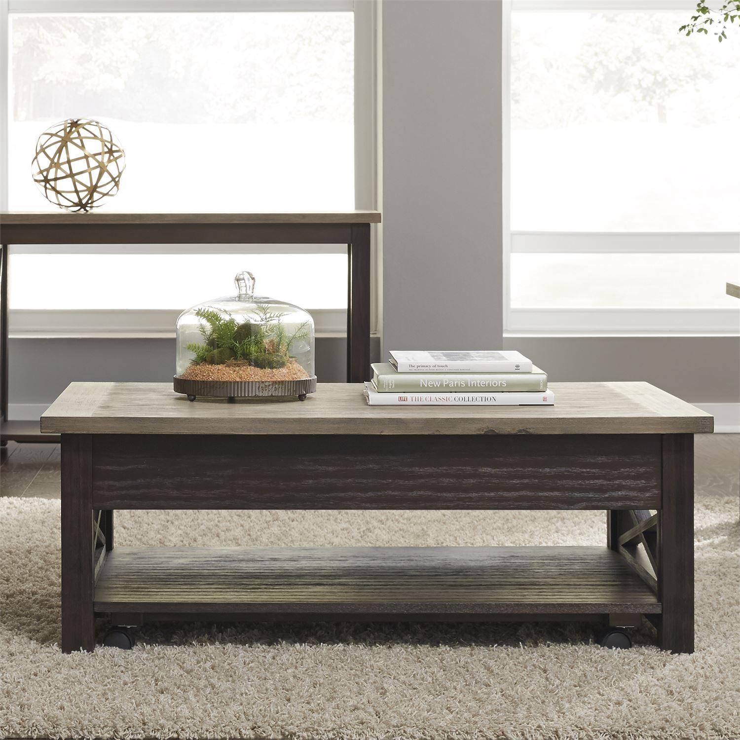  Liberty Furniture Industries Inc. Heatherbrook Lift Top Cocktail Table 422-OT1011 IMAGE 2