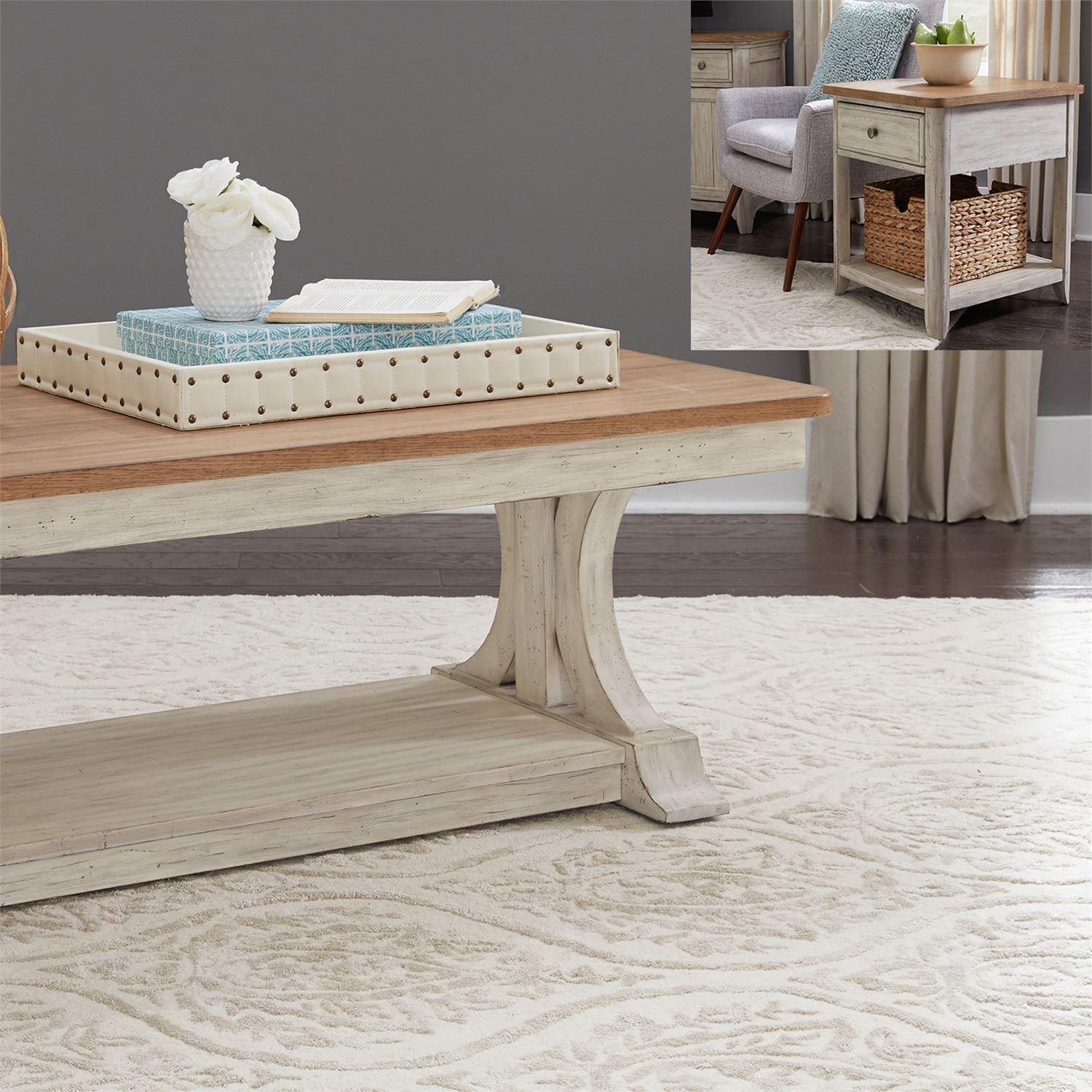  Liberty Furniture Industries Inc. Farmhouse Reimagined Occasional Table Set 652-OT-3PCS IMAGE 1