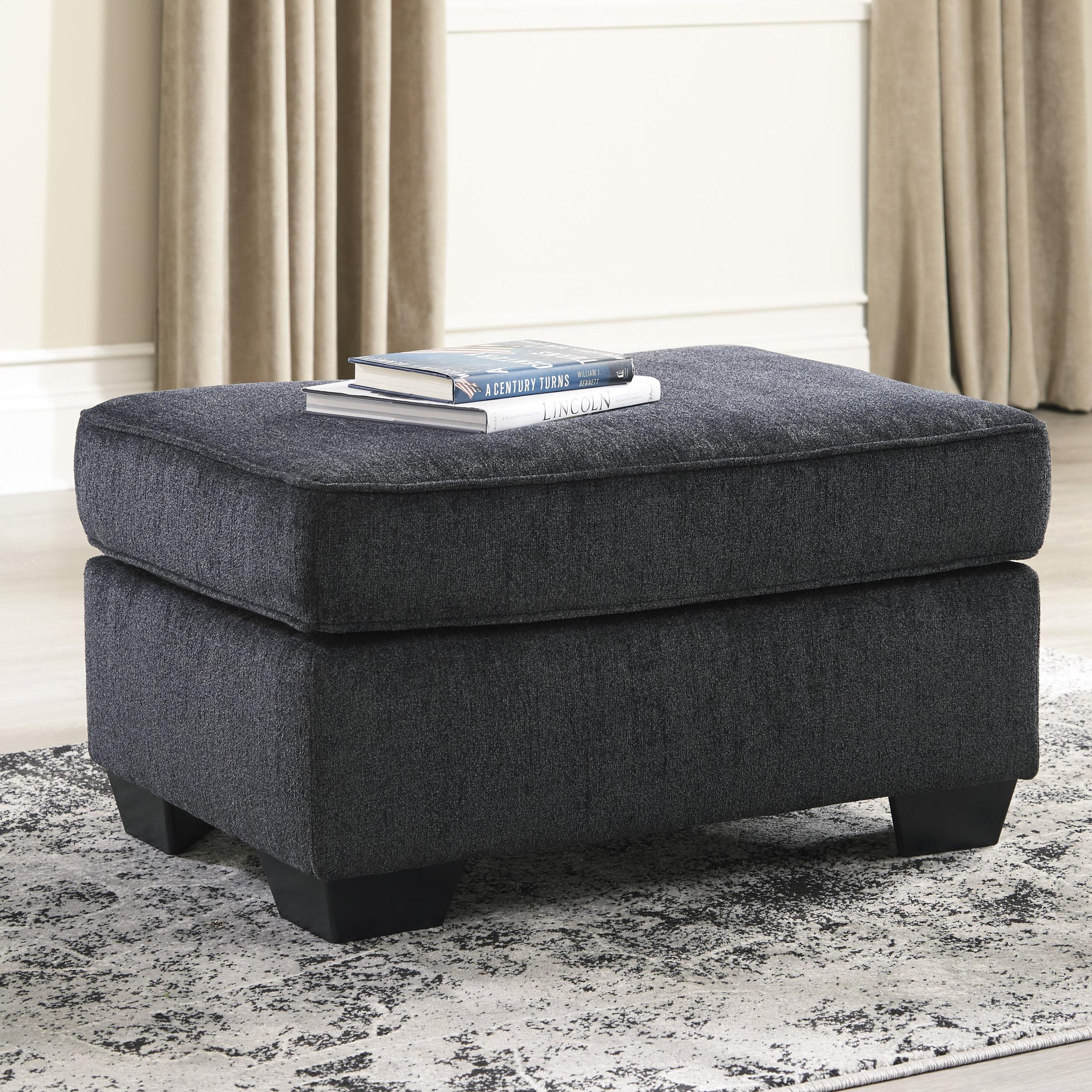  Manufacturer Color_Slate --  Signature Design by Ashley Altari Fabric Ottoman IMAGE 2
