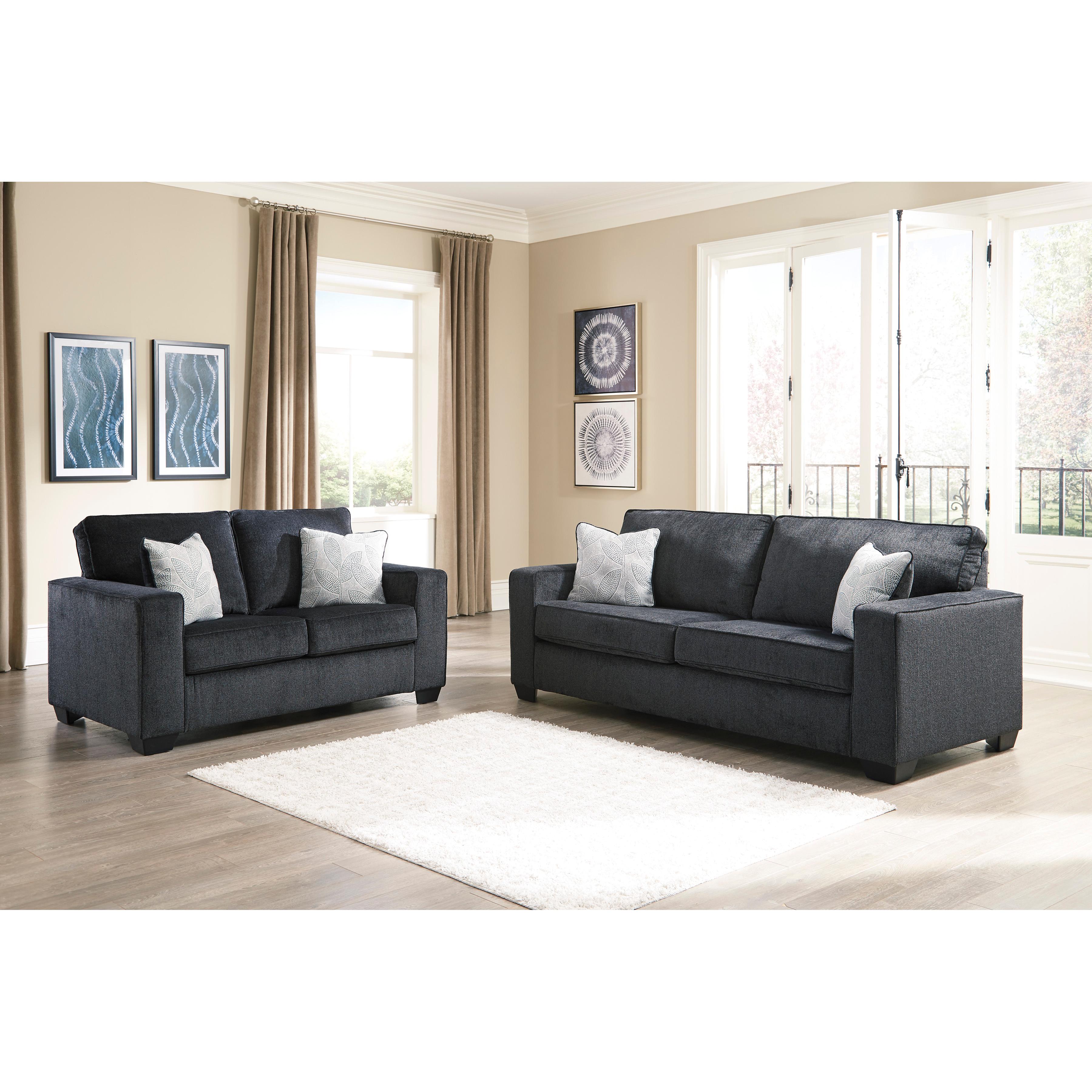  Manufacturer Color_Slate --  Signature Design by Ashley Altari Stationary Fabric Loveseat IMAGE 3