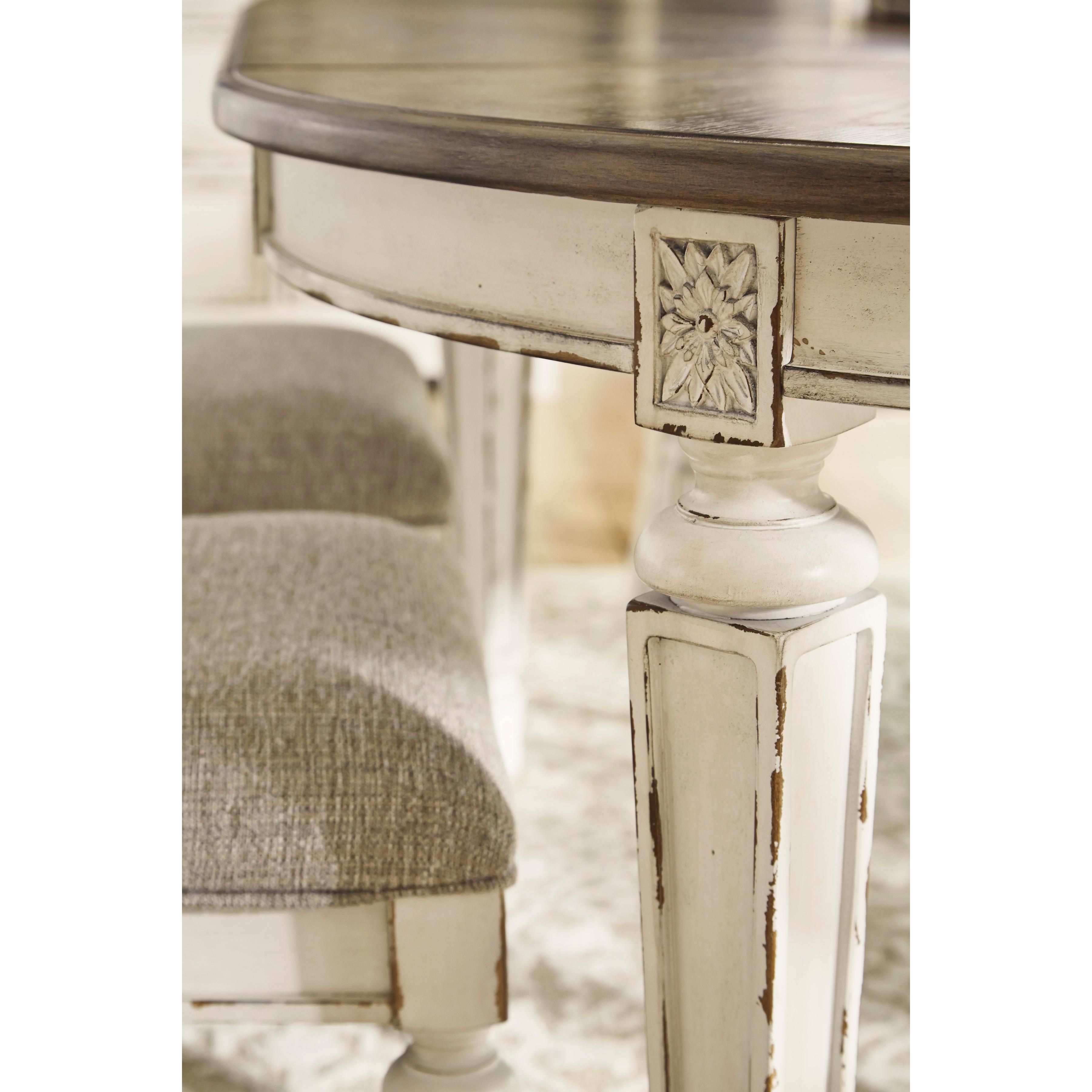  Signature Design by Ashley Oval Realyn Dining Table D743-35 IMAGE 2