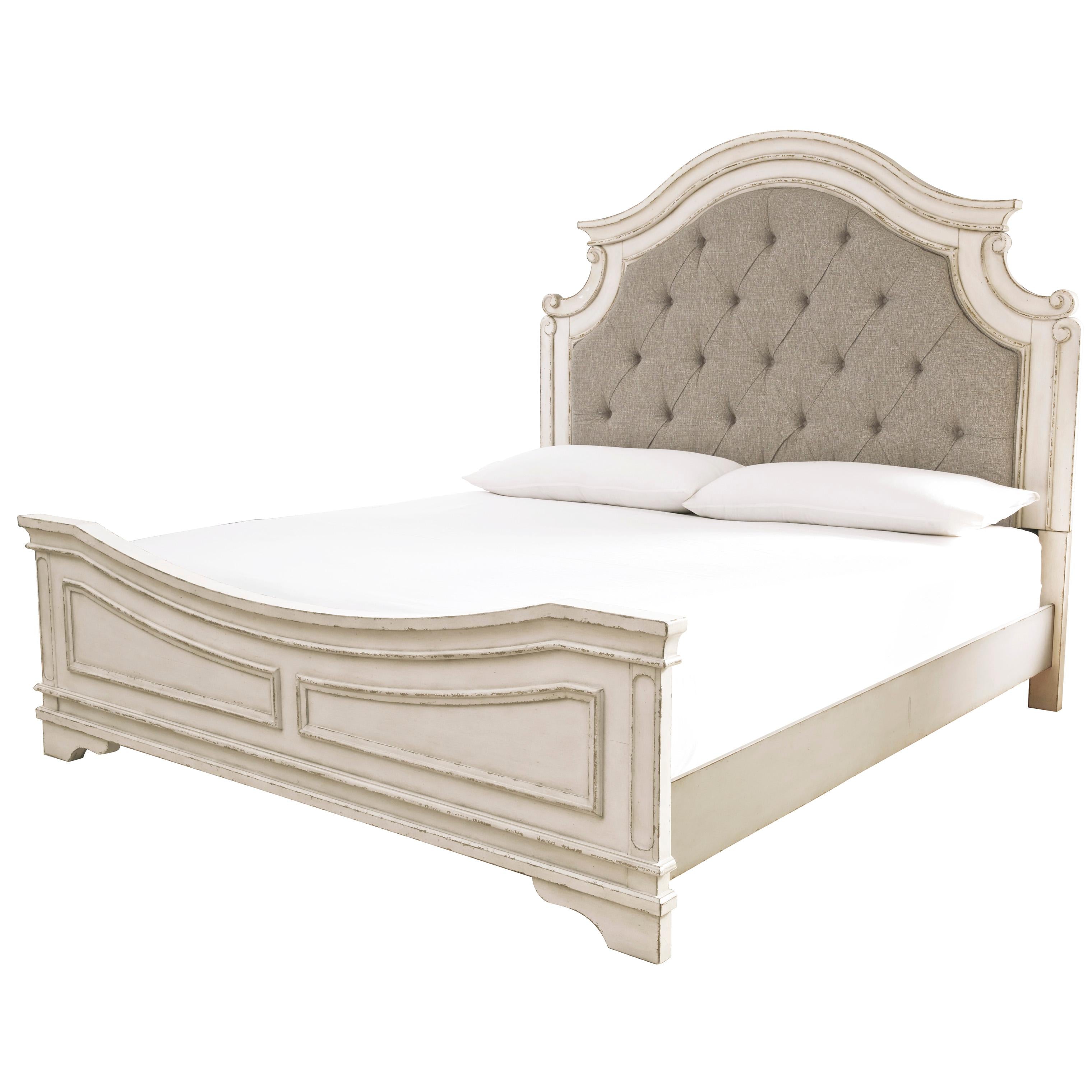  Size_Queen --  Signature Design by Ashley Realyn Upholstered Panel Bed IMAGE 1