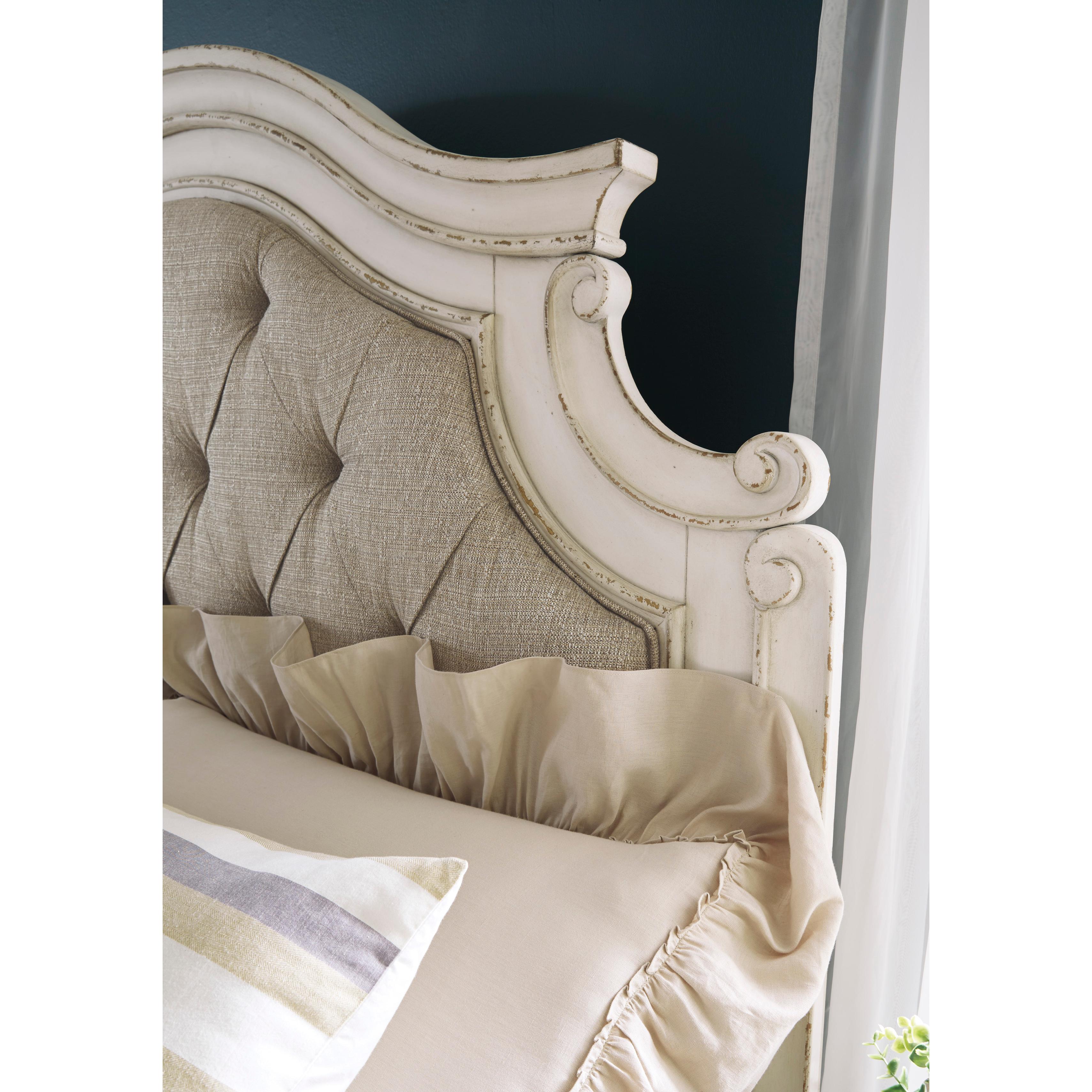  Size_California King --  Realyn B743B7 California King Upholstered Panel Bed IMAGE 3