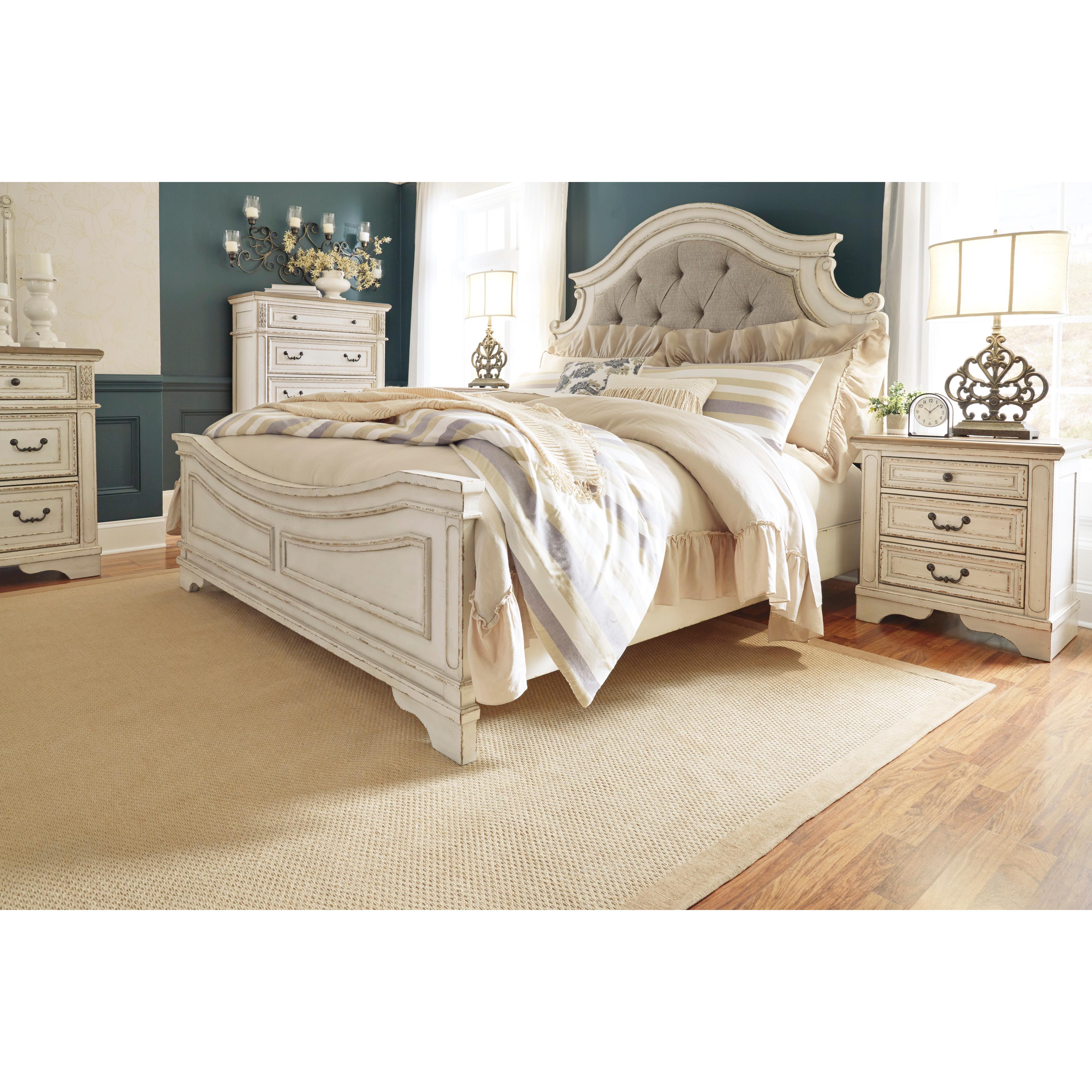  Size_California King --  Realyn B743B7 California King Upholstered Panel Bed IMAGE 7