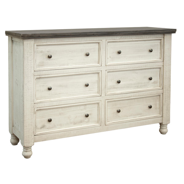 International Furniture Direct Stone 6-Drawer Dresser IFD4691DSR