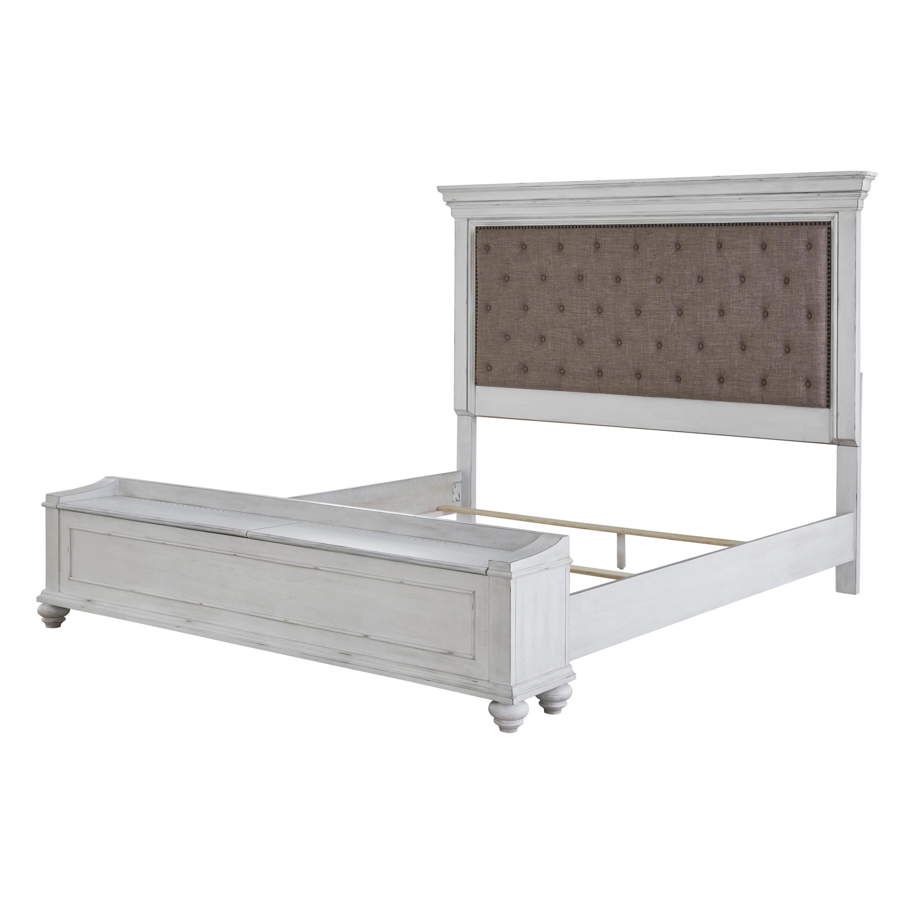  Size_Queen --  Benchcraft Kanwyn Upholstered Panel Bed with Storage IMAGE 3
