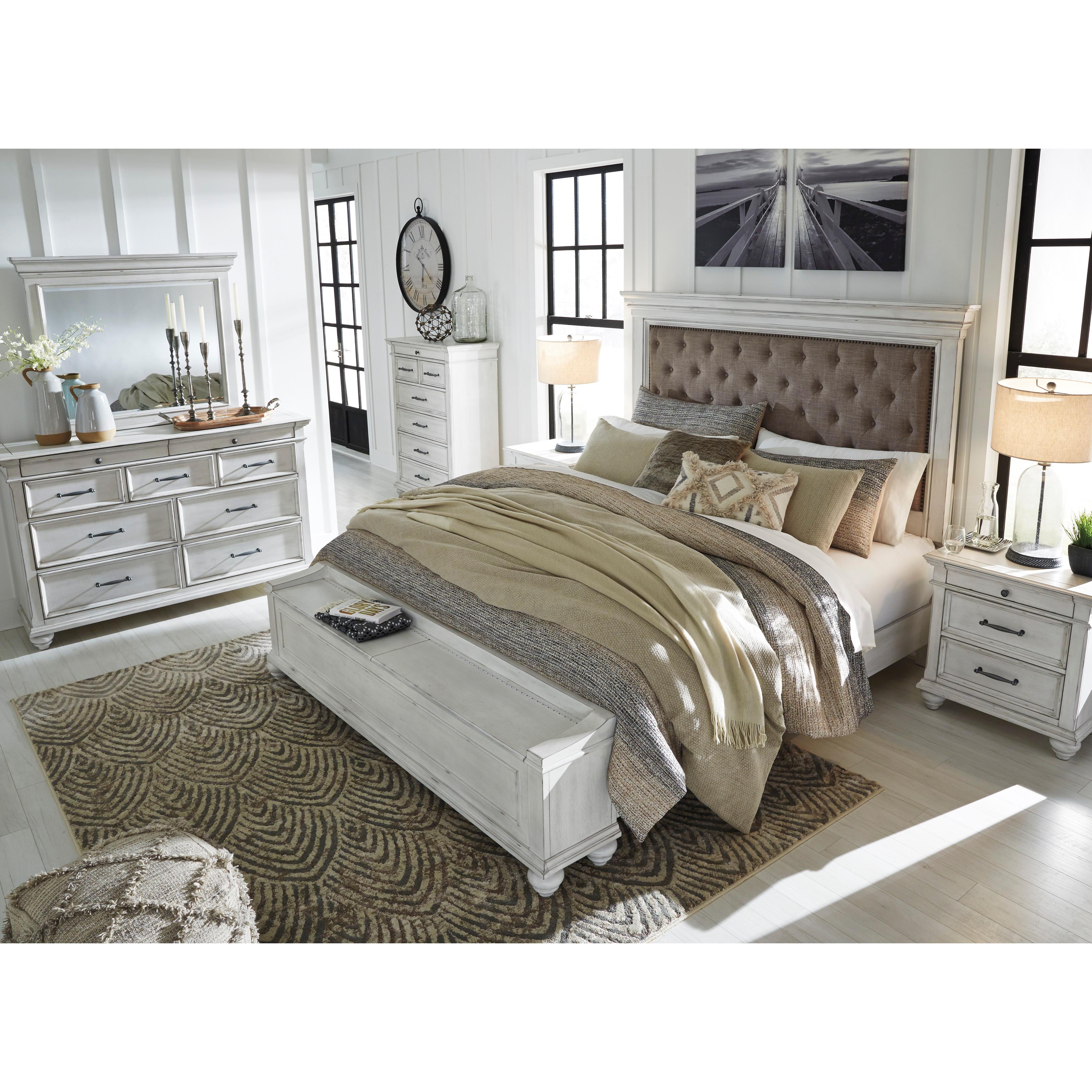  Size_California King --  Kanwyn B777 California King Upholstered Panel Storage Bed IMAGE 8