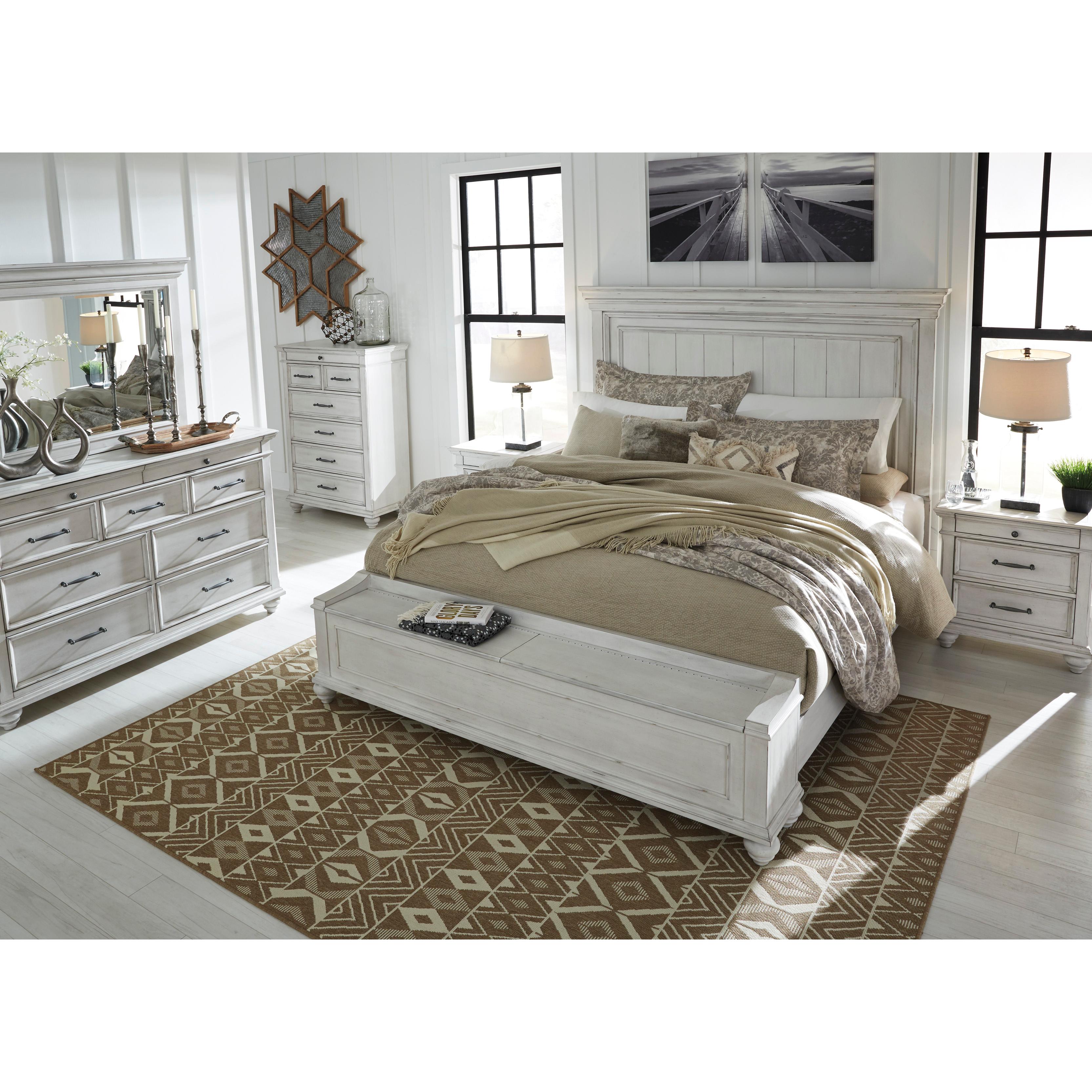  Size_King --  Kanwyn B777B9 King Panel Bed with Storage Bench IMAGE 10