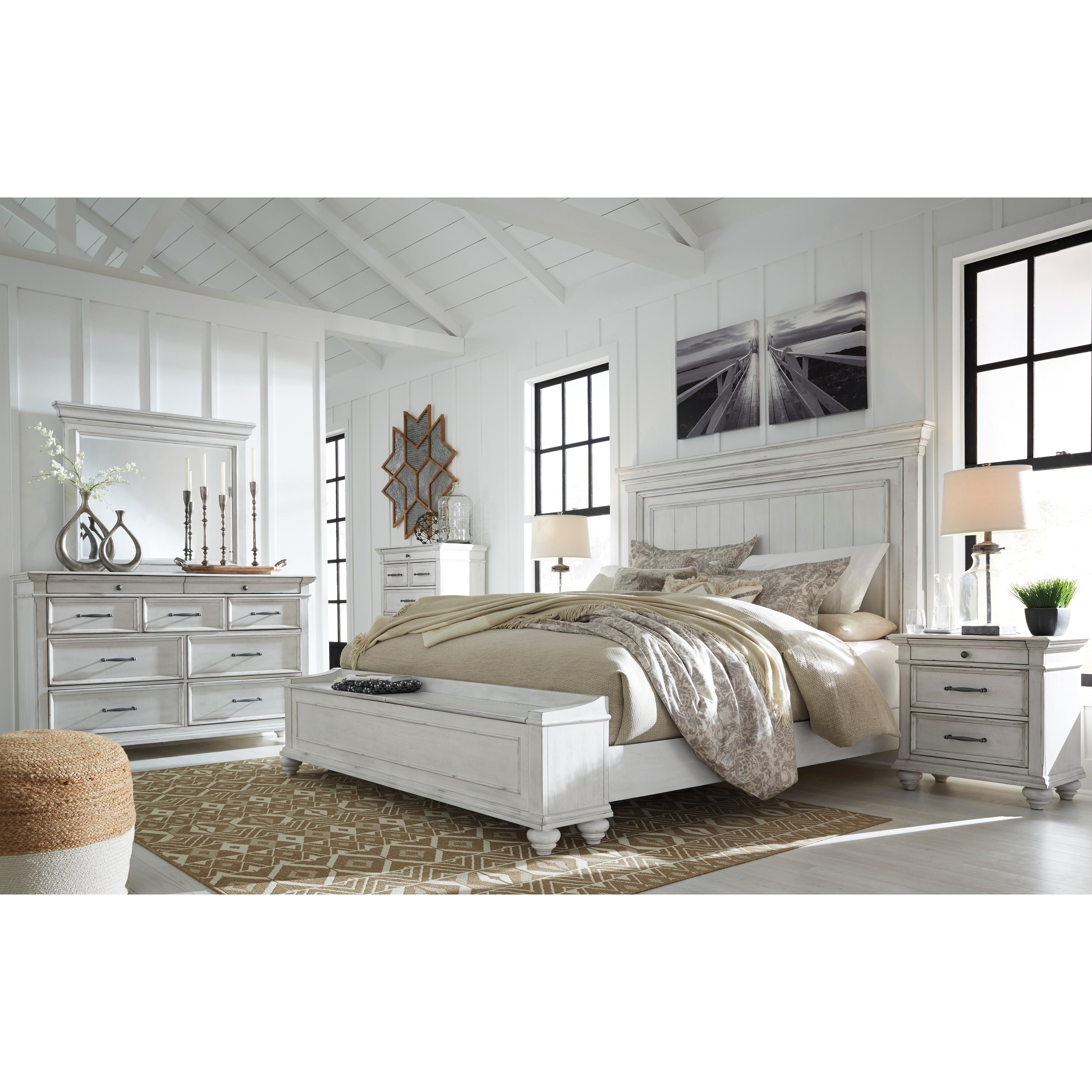  Size_King --  Kanwyn B777B9 King Panel Bed with Storage Bench IMAGE 12