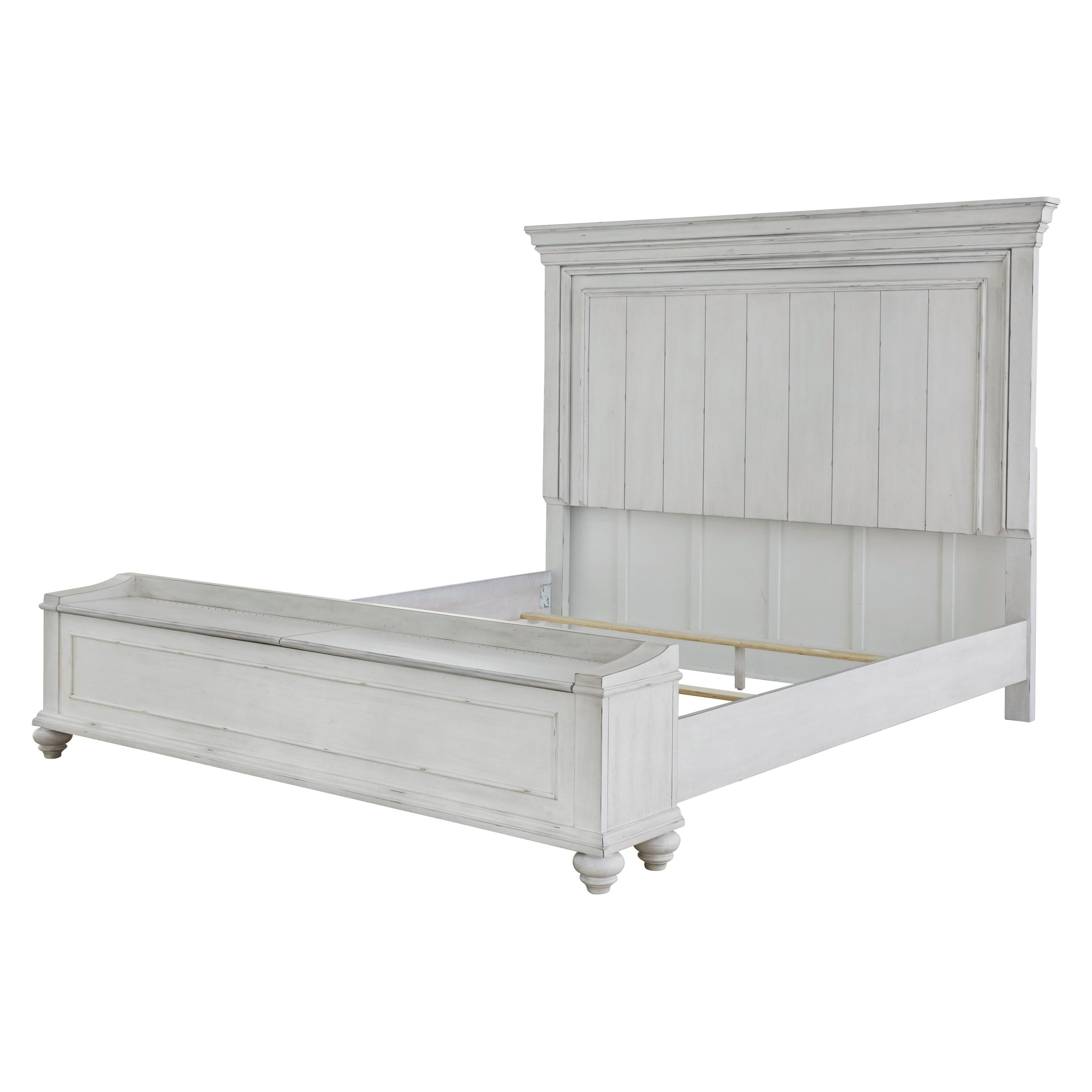  Size_California King --  Kanwyn B777B12 California King Panel Bed with Storage Bench IMAGE 3