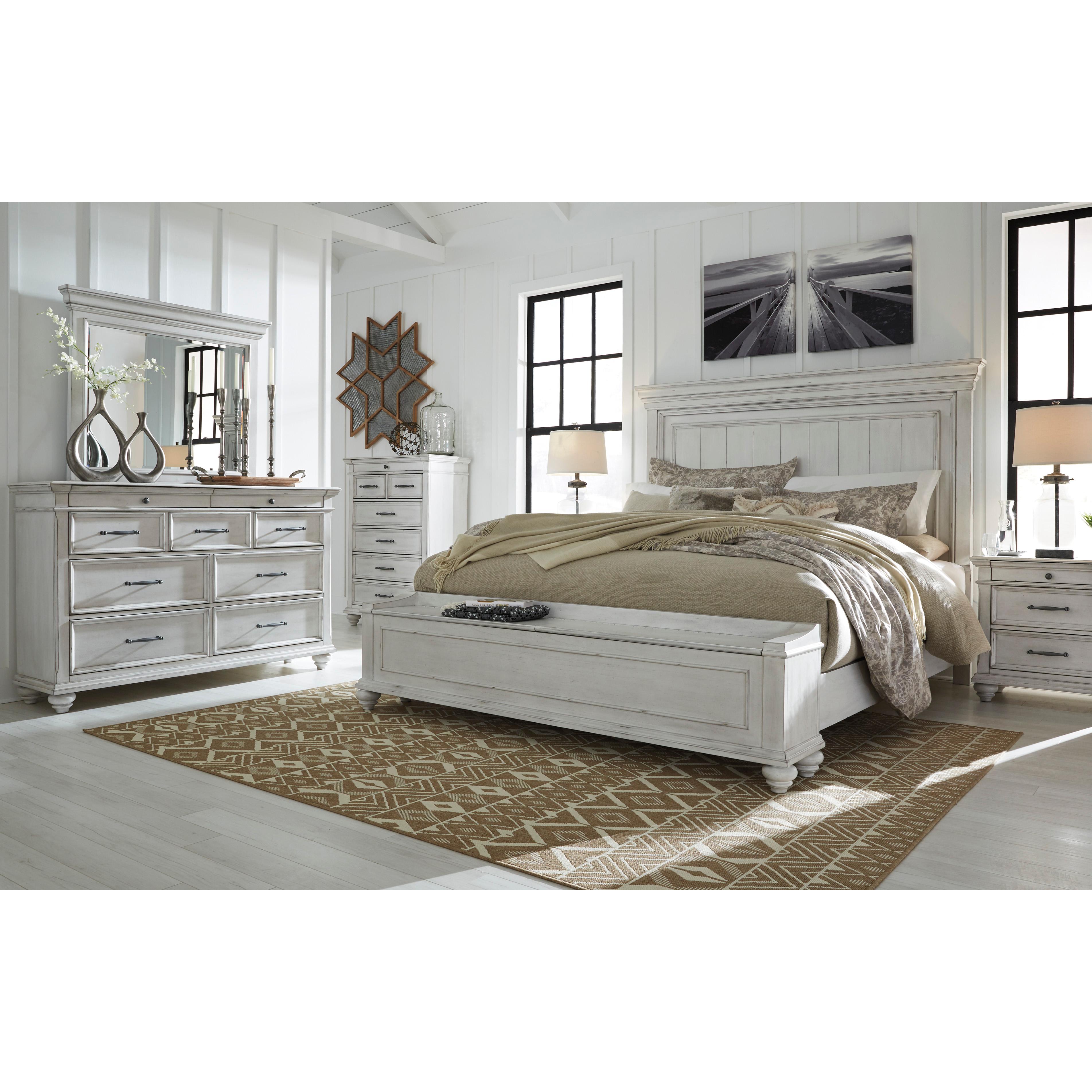  Size_California King --  Kanwyn B777B12 California King Panel Bed with Storage Bench IMAGE 7