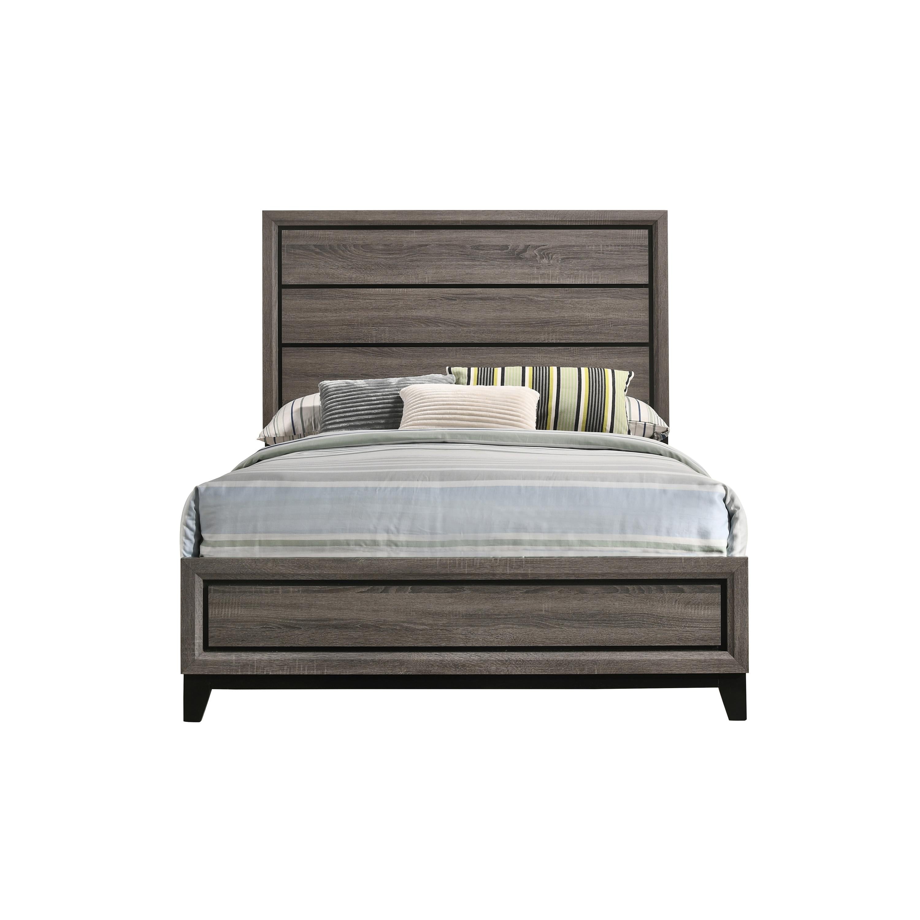  Size_King --  Watson 212421KE Wood Eastern King Panel Bed - Grey Oak IMAGE 2