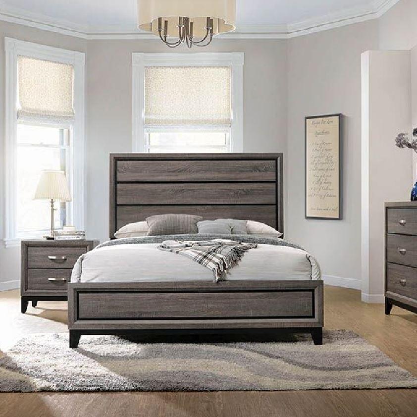 Size_King --  Watson 212421KE Wood Eastern King Panel Bed - Grey Oak IMAGE 6