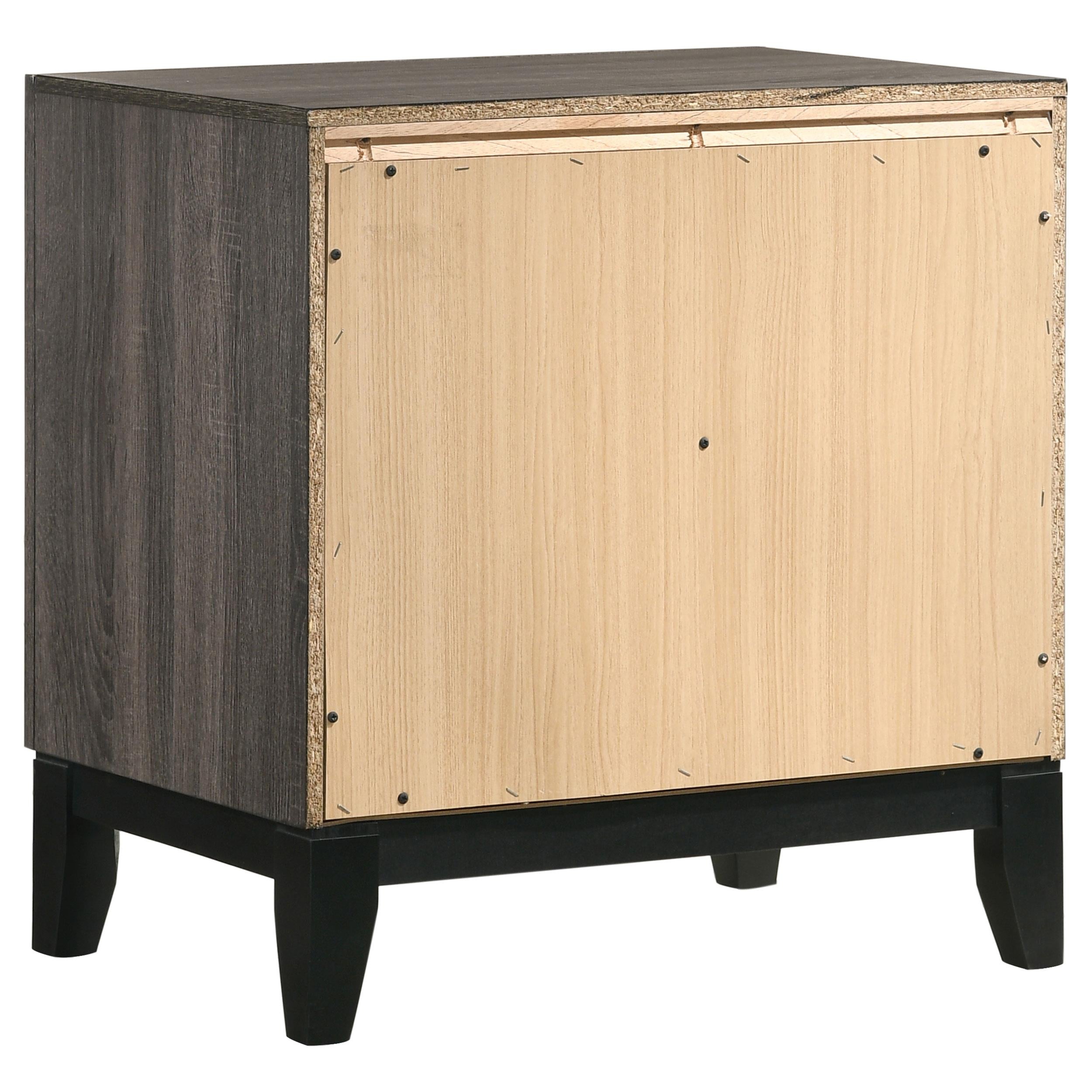  Coaster Furniture Watson 212422 2-Drawer Nightstand - Grey Oak IMAGE 4