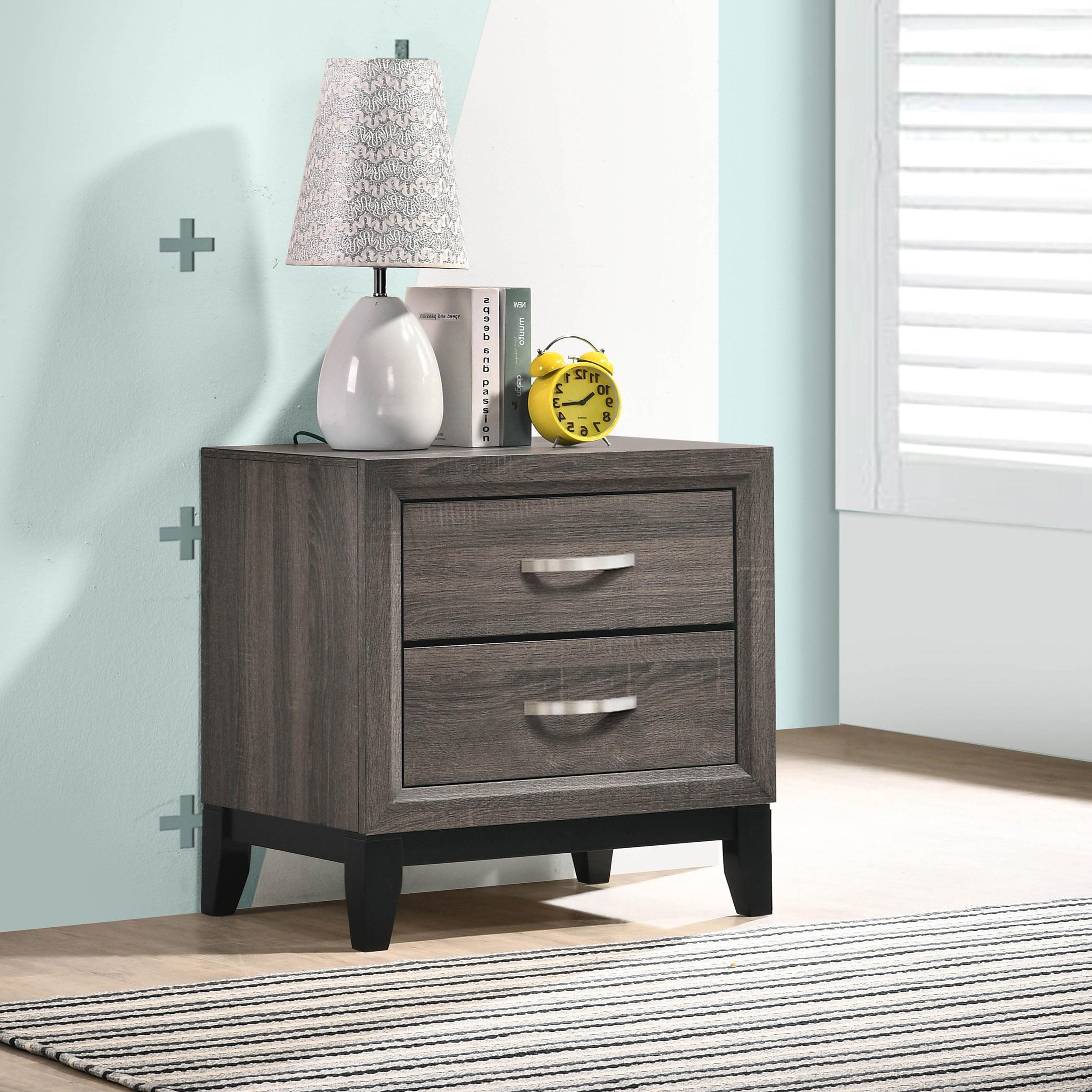  Coaster Furniture Watson 212422 2-Drawer Nightstand - Grey Oak IMAGE 8