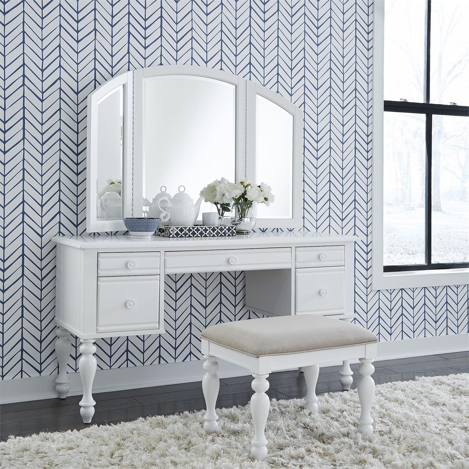  Liberty Furniture Industries Inc. Summer House I 5-Drawer Vanity Table 607-BR36 IMAGE 8