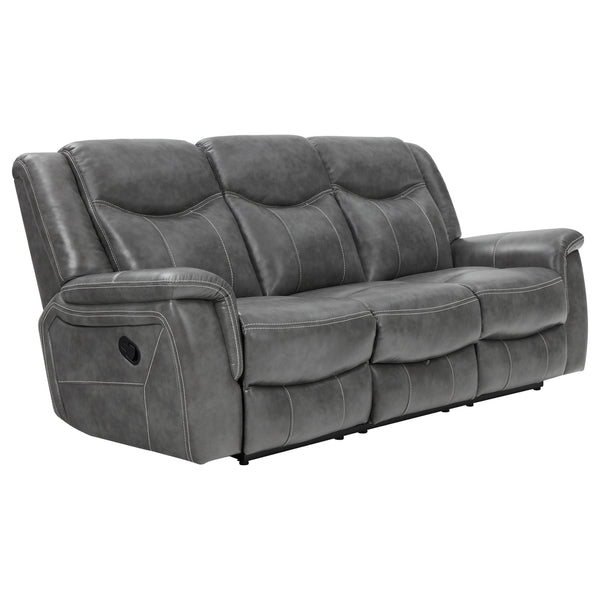 Coaster Furniture Conrad 650354 Upholstered Padded Arm Motion Sofa - Grey