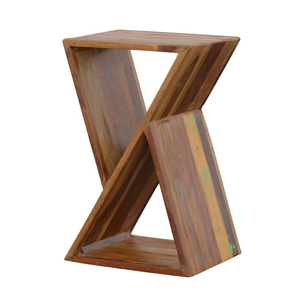  Coaster Furniture Lily 910180 Solid Reclaimed Wood Accent Side Table - Natural IMAGE 3