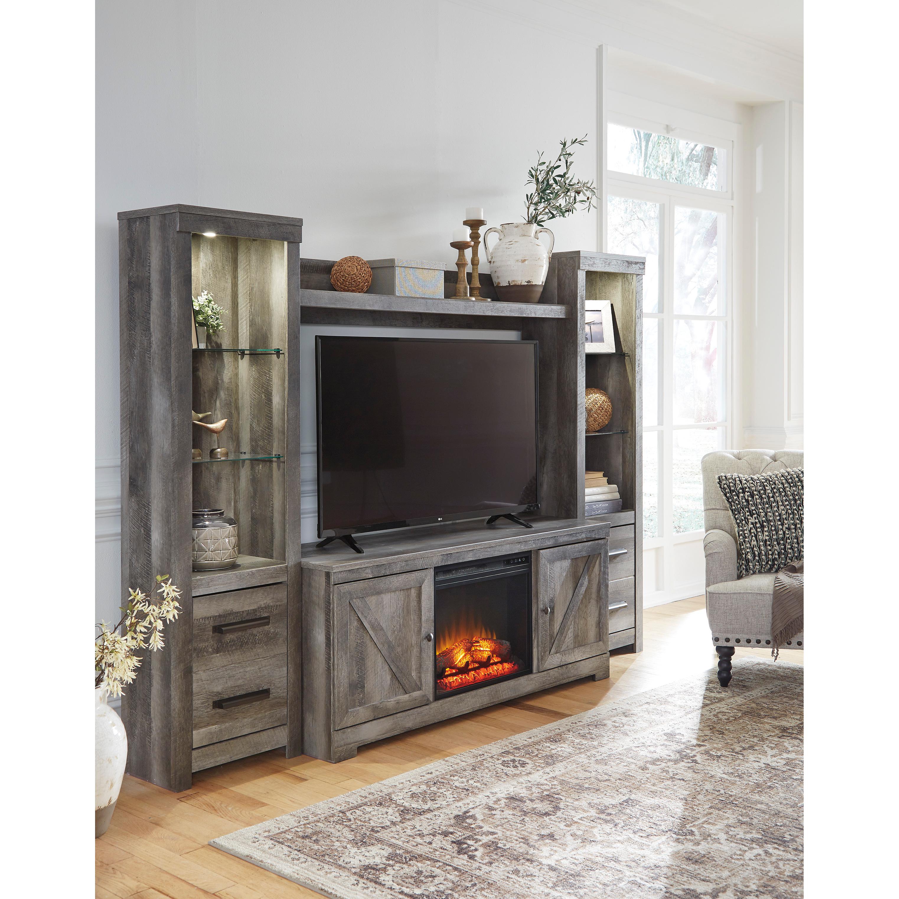  Signature Design by Ashley Wynnlow W440W2 4 pc Entertainment Center IMAGE 3